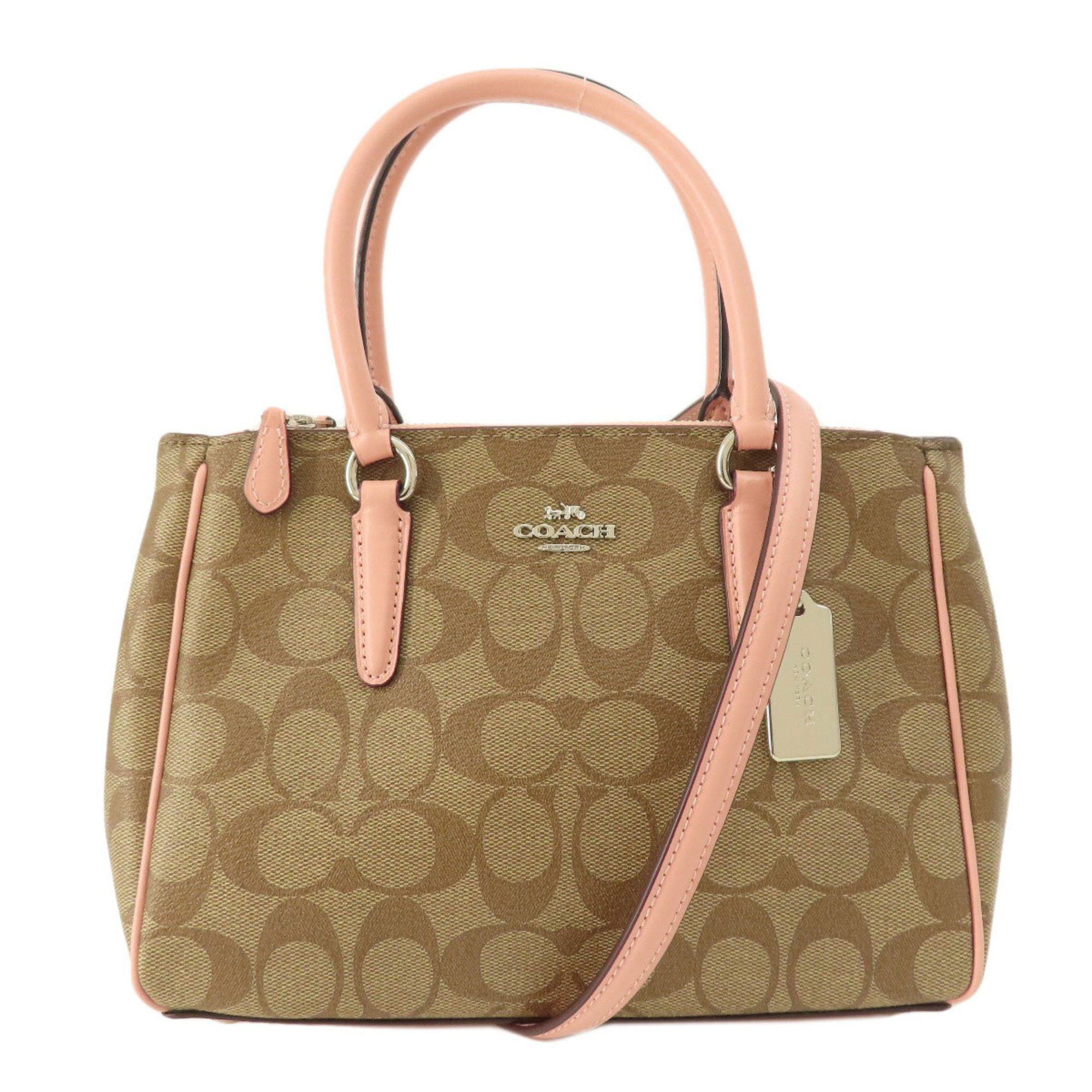 image of Coach F67027 Signature Handbag Pvc Women's Coach in Brown