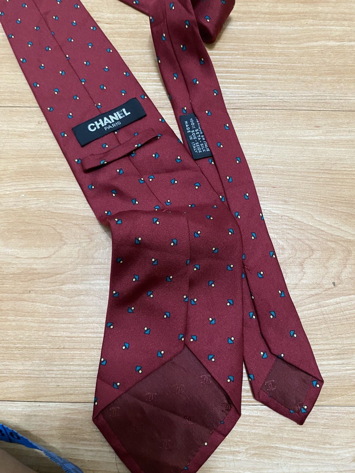 Chanel Vintage chanel tie mushroom printed nice pattern Size ONE SIZE - 5 Thumbnail