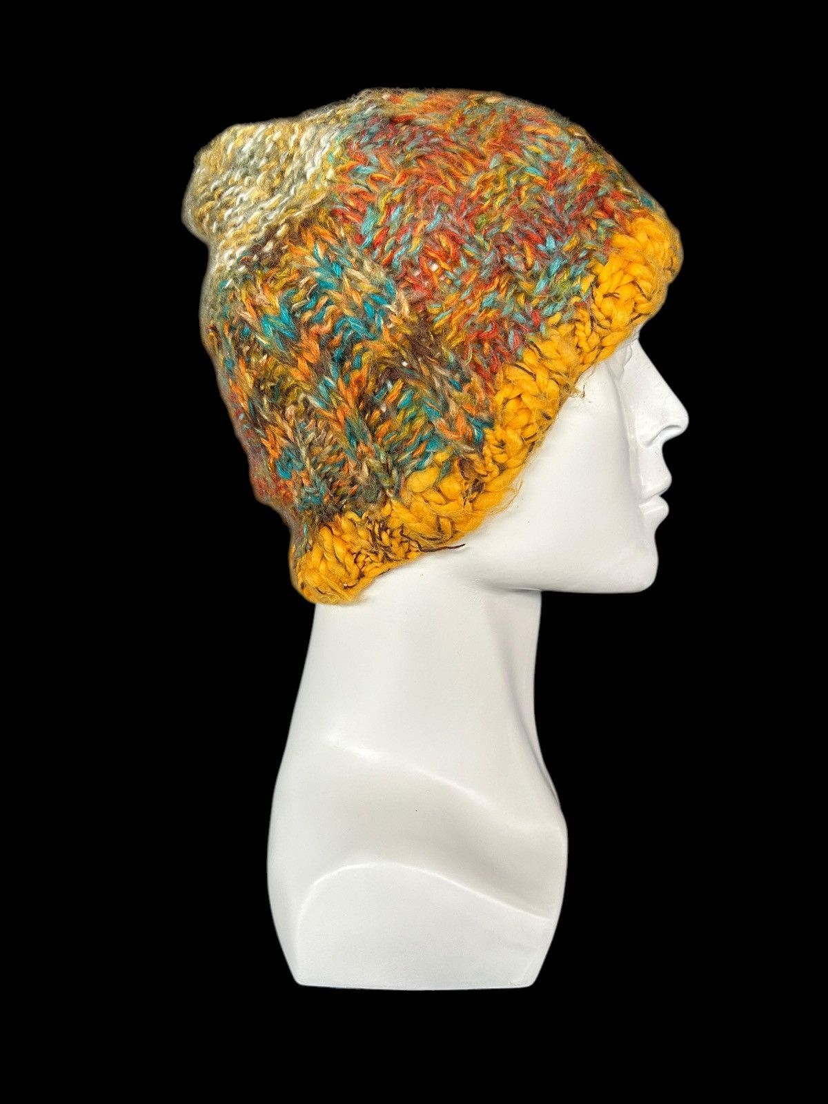Japanese Brand × Kapital × Vintage Crochet Knitted Handmade Beanie Hats Rare☠️☠️ Size ONE SIZE - 3 Thumbnail