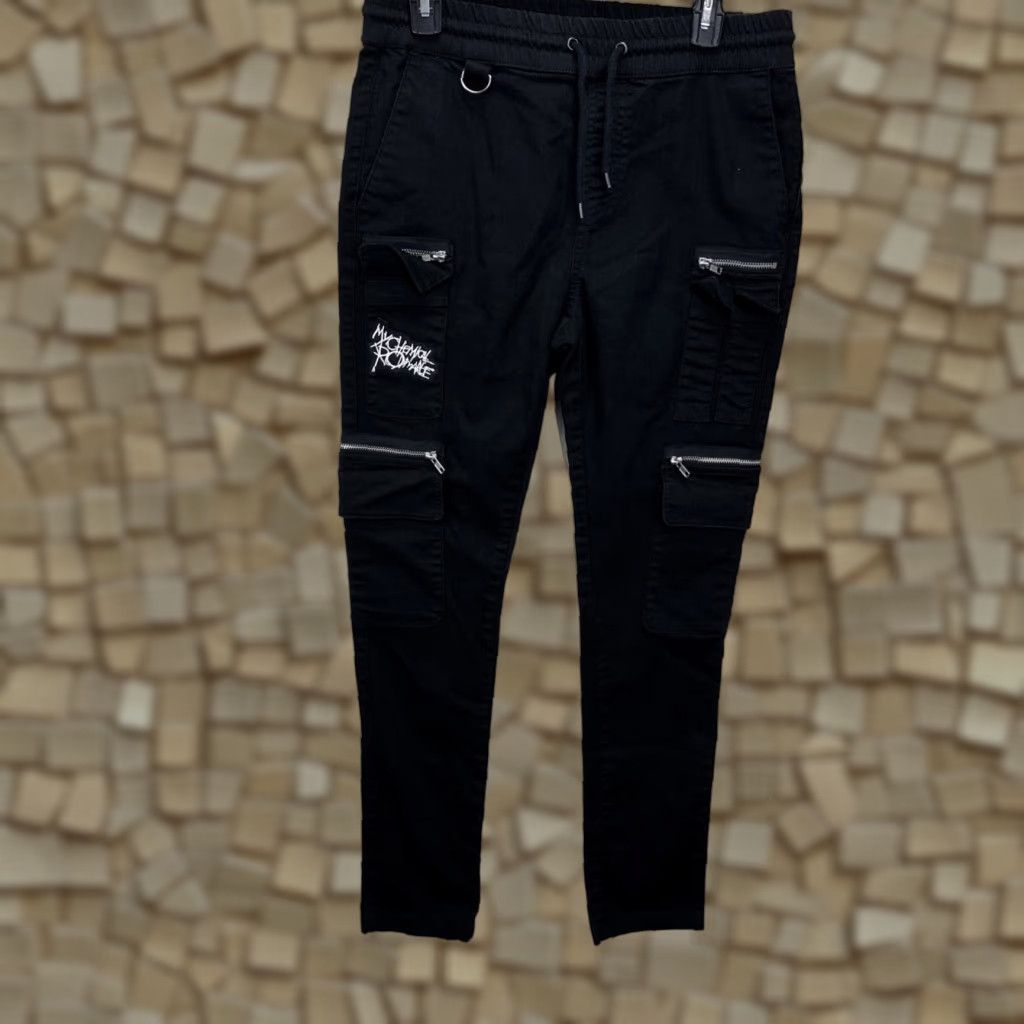 Hot Topic My Chemical Romance Pants Hot Topic Size Small Black Zippers Skinny Emo Punk Size 28" / US 6 / IT 42 - 1 Thumbnail