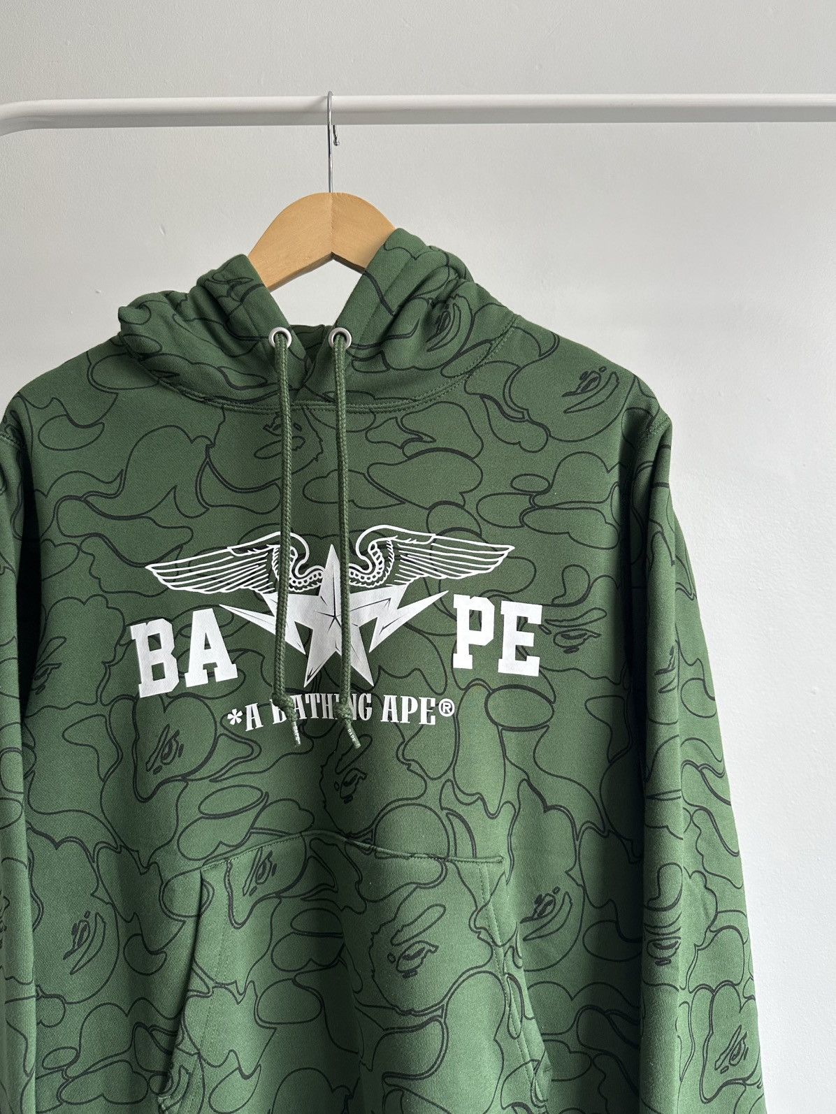 Bape BAPE HAPPY NEW YEAR BAG MILITARY HOODIE Size US M / EU 48-50 / 2 - 4 Thumbnail