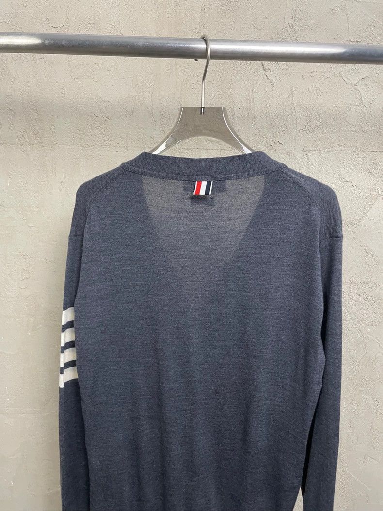 Thom Browne Thom Browne Dark gray four-striped wool cardigan jacket 250 Size US L / EU 52-54 / 3 - 4 Thumbnail