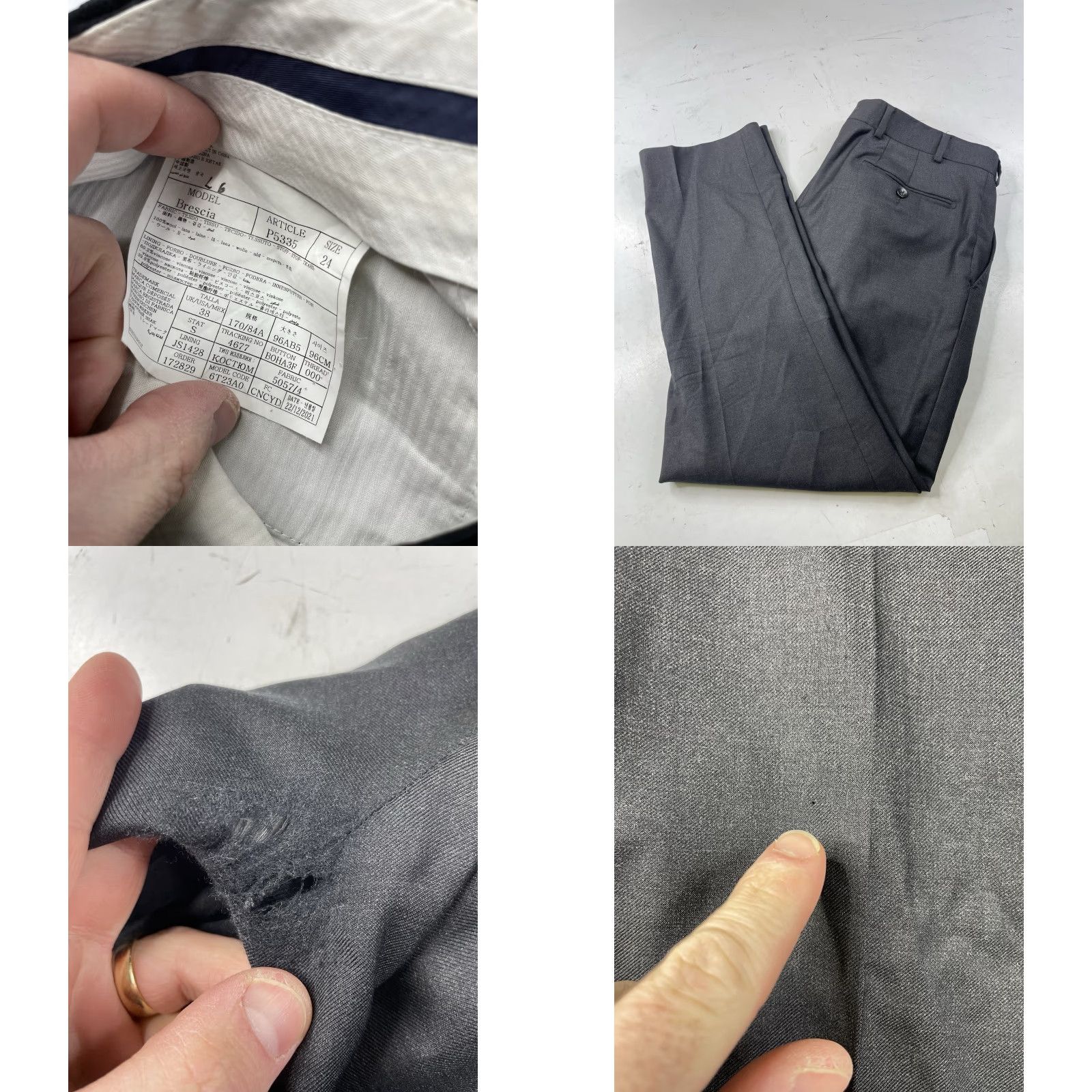 Suitsupply Suitsupply Suit Napoli Blazer Jacket Brescia Pants Wool Gray Mens 38R (2 Piece) Suitsupply Shirt Notch Lapel Double-Vented Two-Button Size 38R - 9 Thumbnail