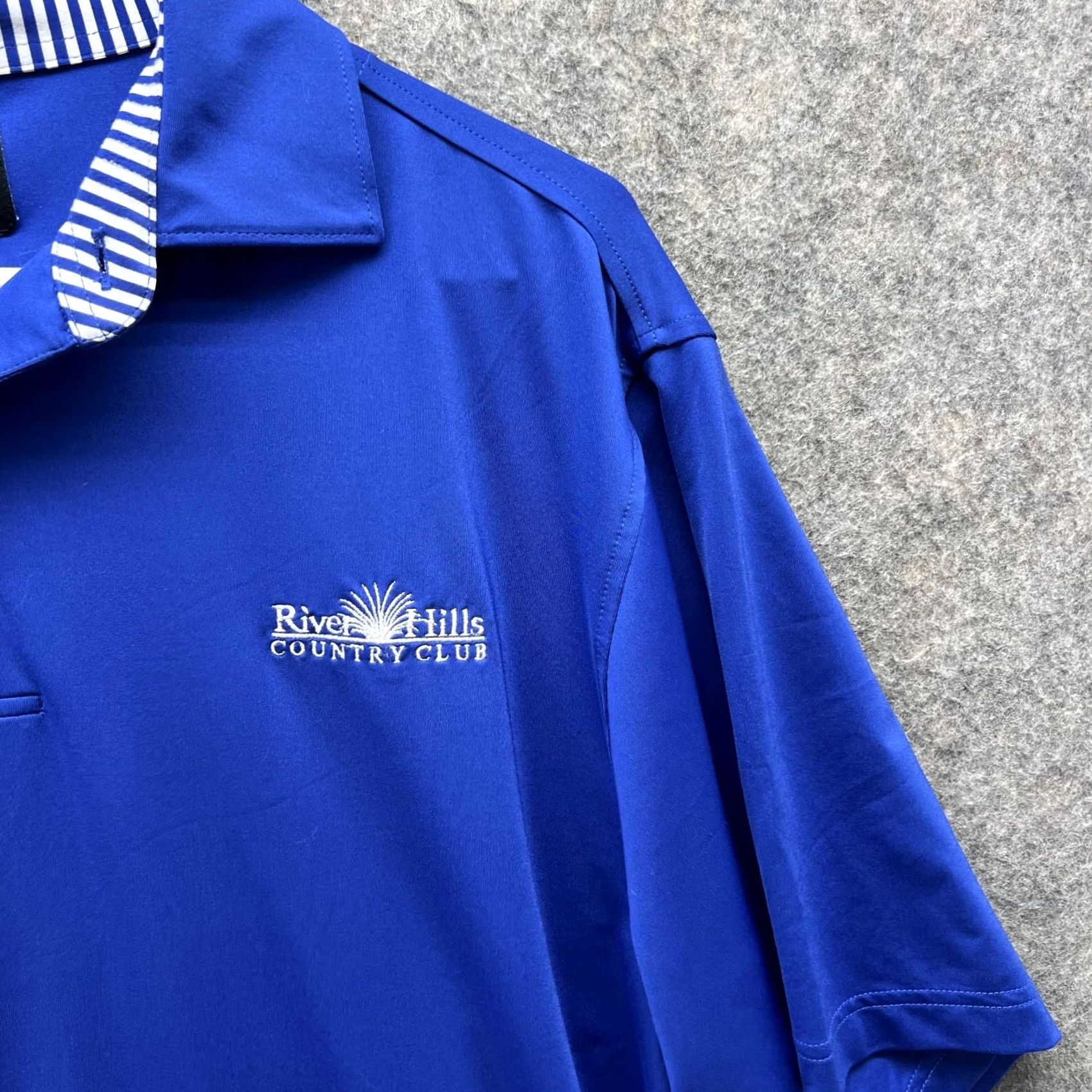 Footjoy VINTAGE FootJoy Polo Shirt Men Medium Royal Blue River Hills Country Club Preppy Golf Size US M / EU 48-50 / 2 - 4 Thumbnail