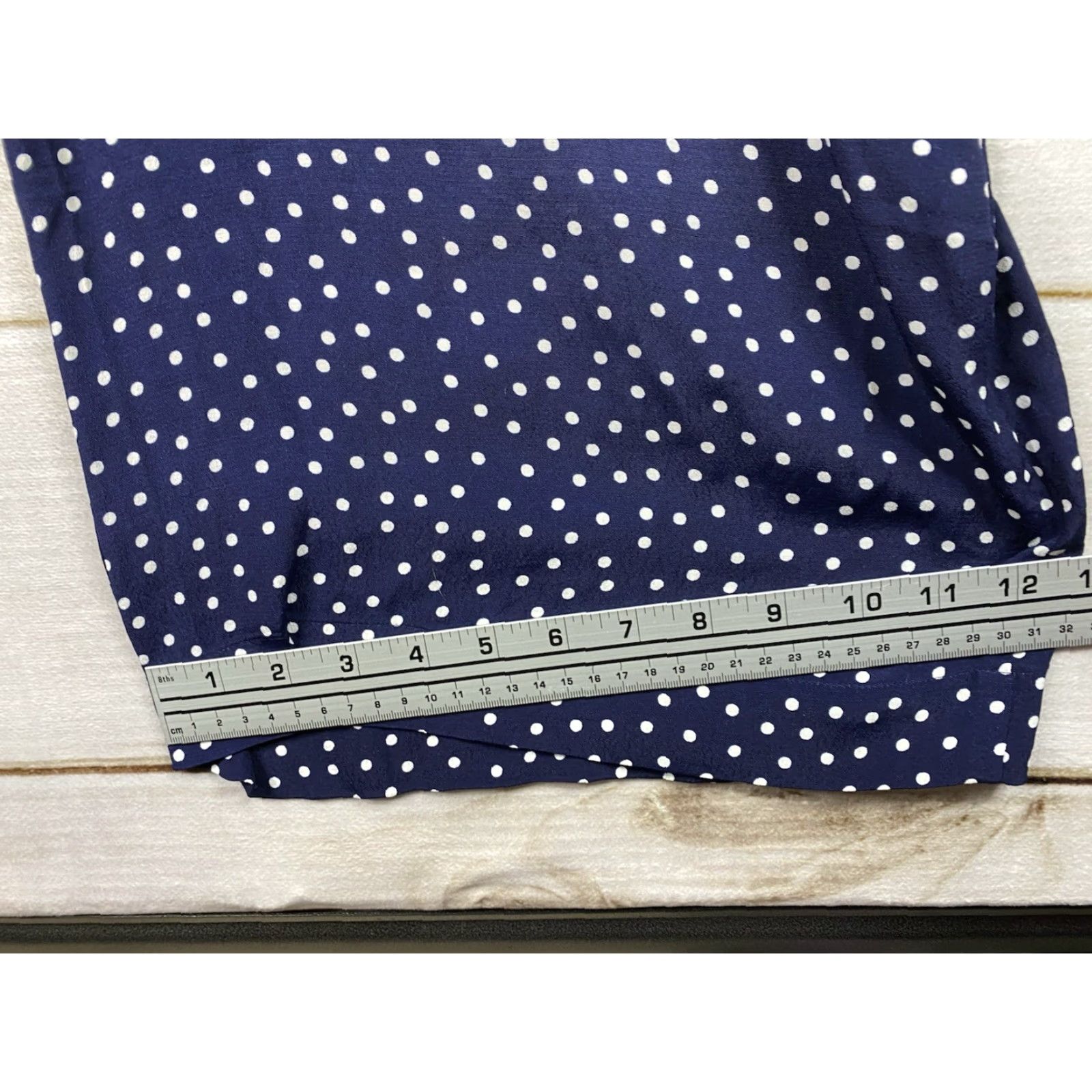 Talbots Talbots Jumpsuit Womens 18 Blue White Polka Dot Rayon V Neck Lightweight Pockets Size 40" / US 18 - 7 Thumbnail
