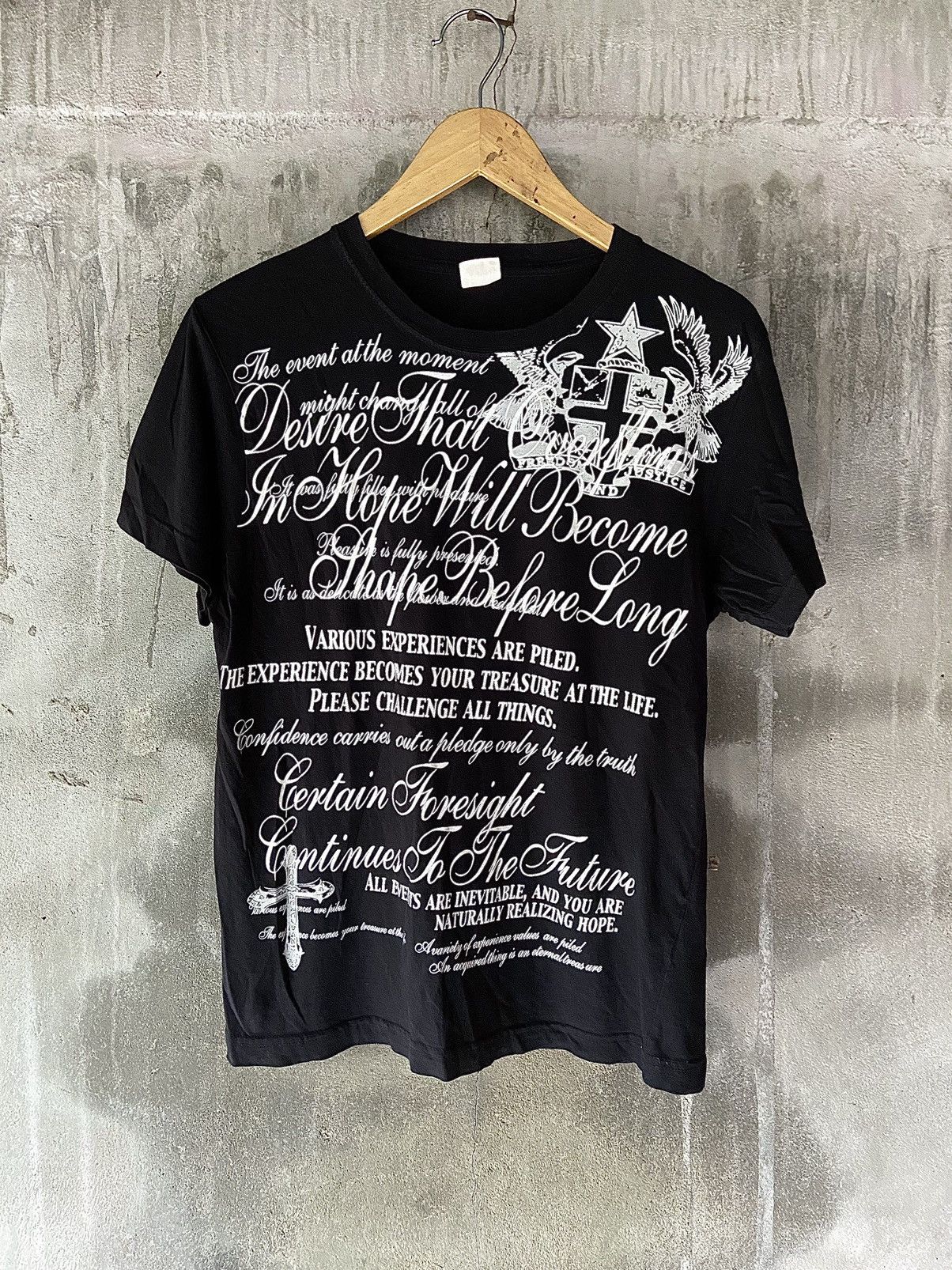 image of If Six Was Nine x Le Grande Bleu L G B Japanese Beaumont Carr Poem Tee in Black, Men's (Size Medium