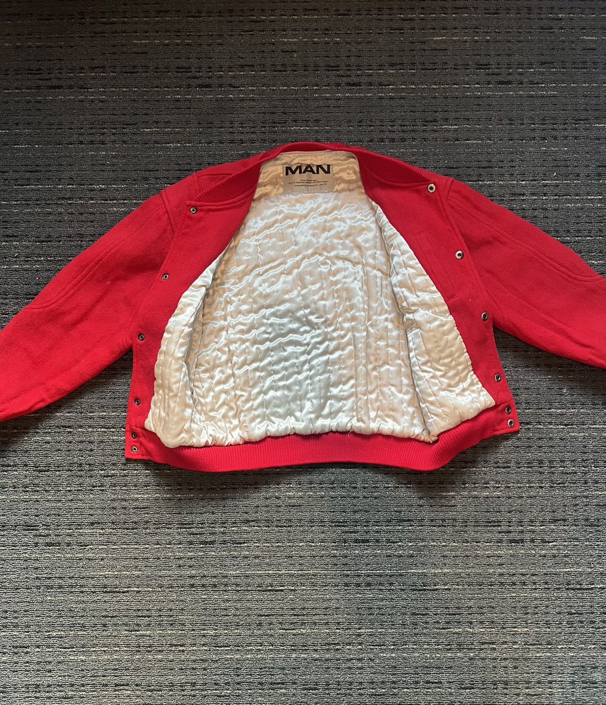Kansai Yamamoto Vintage Kansai Yamamoto Red Varsity Bomber Jacket Size US L / EU 52-54 / 3 - 3 Thumbnail
