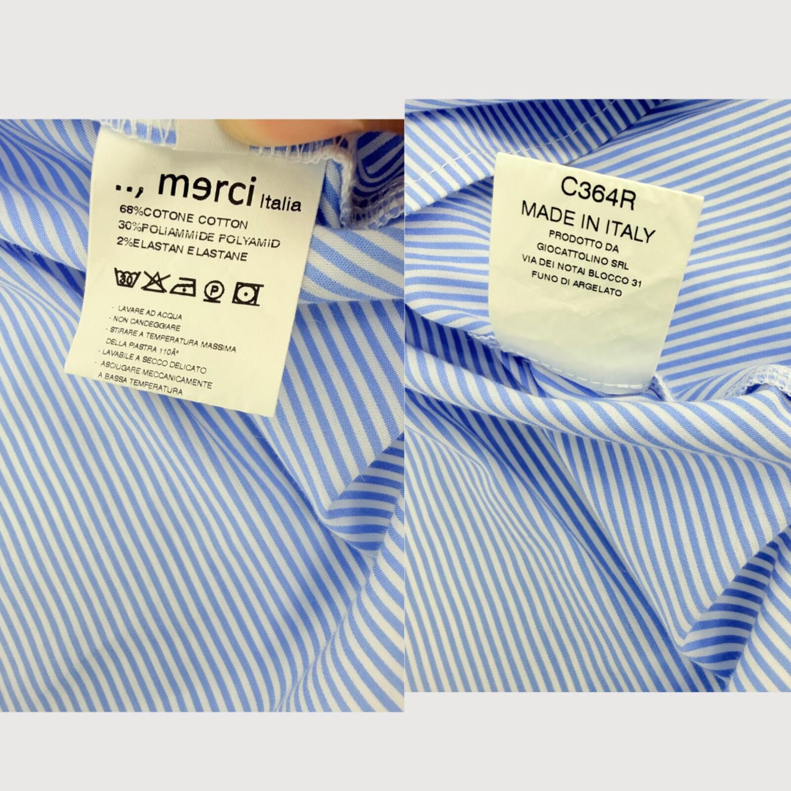 Other Merci Italia Western Snap Button Down Shirt Blue Stripe S Size S / US 4 / IT 40 - 5 Thumbnail