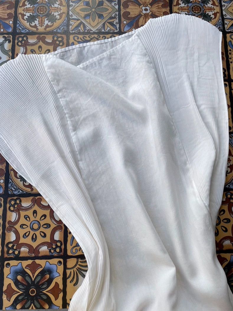 Issey Miyake issey miyake size:2 Long white short-sleeved shirt Size XXS / US 00 / IT 34 - 2 Thumbnail