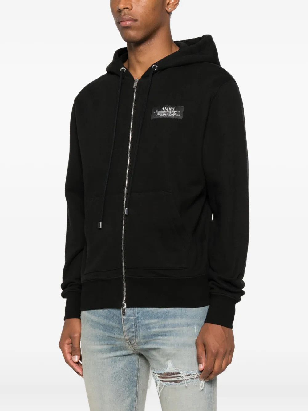 Amiri os11x0326 Spirit Zip Hoodie in Black Size US XL / EU 56 / 4 - 3 Thumbnail