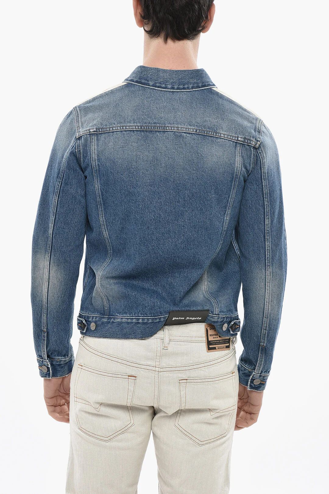 Palm Angels og1mm0326 Denim Jacket in Light Blue Size US XXS / EU 40 - 2 Thumbnail