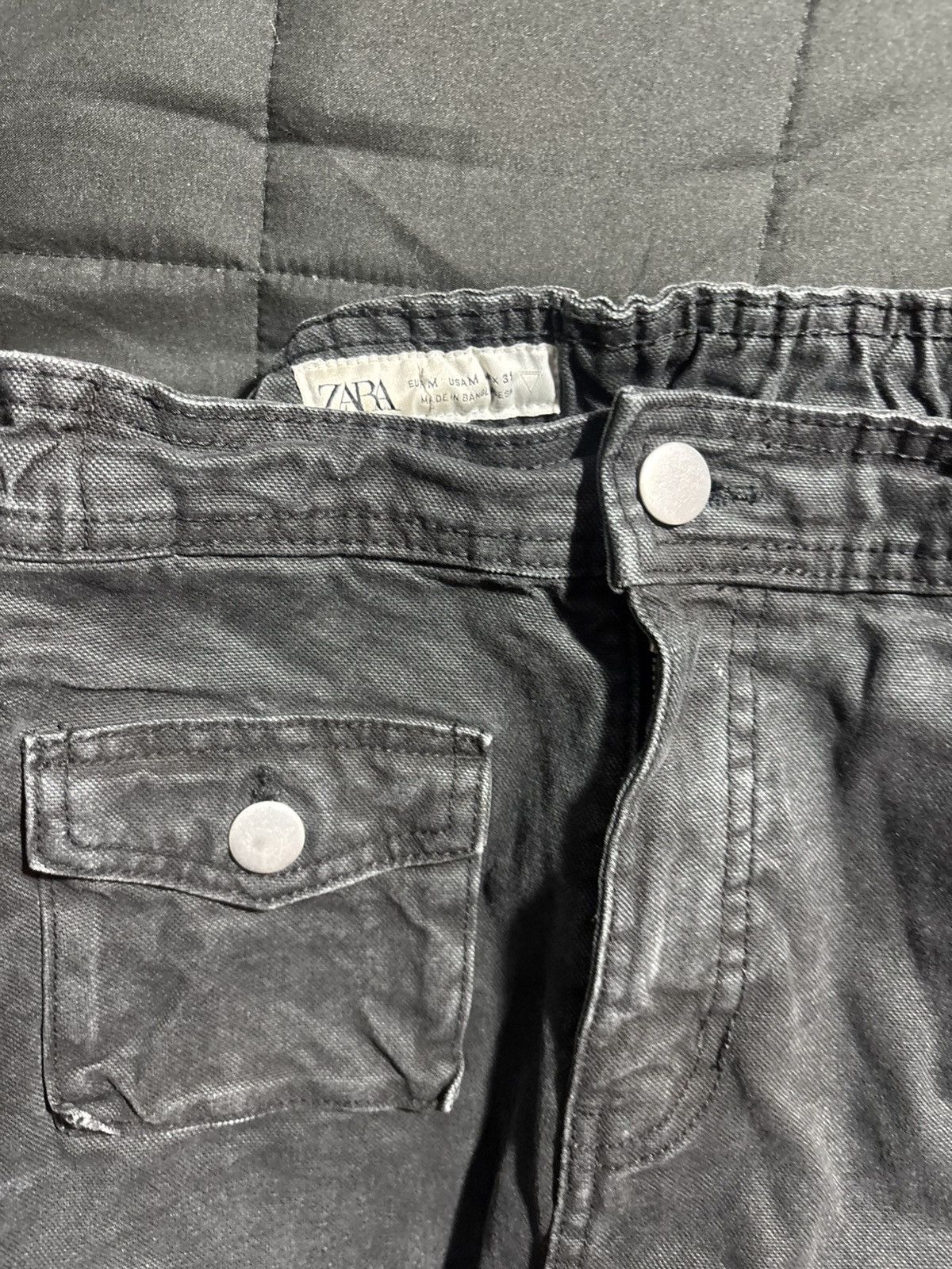 Zara Zara Multi-Zipper MetalWork Cargos Size US 31 - 3 Thumbnail