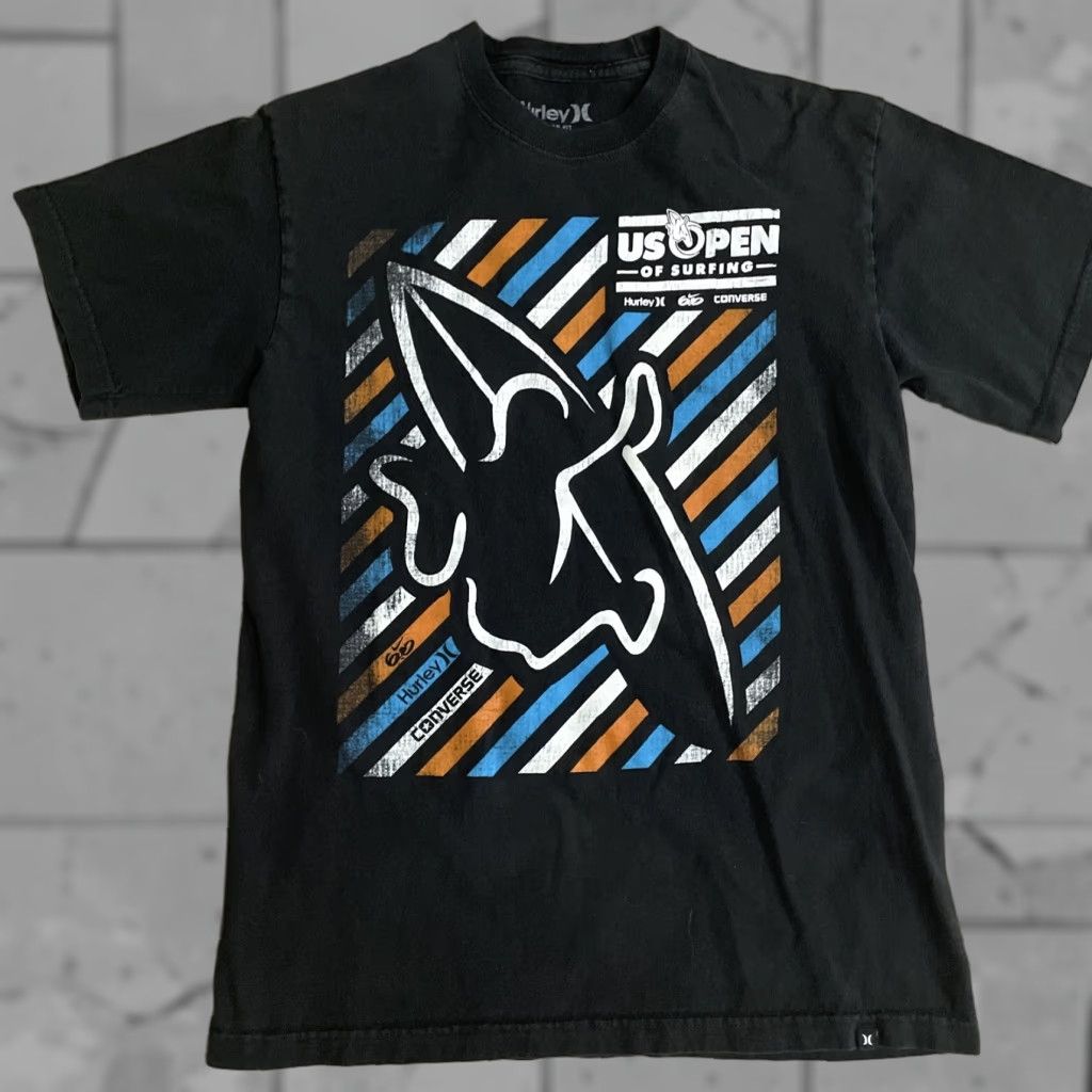 Hurley Hurley Shirt Men M Black US Open of Surfing Graphic Tee Regular Fit Mens Medium Size US M / EU 48-50 / 2 - 1 Thumbnail