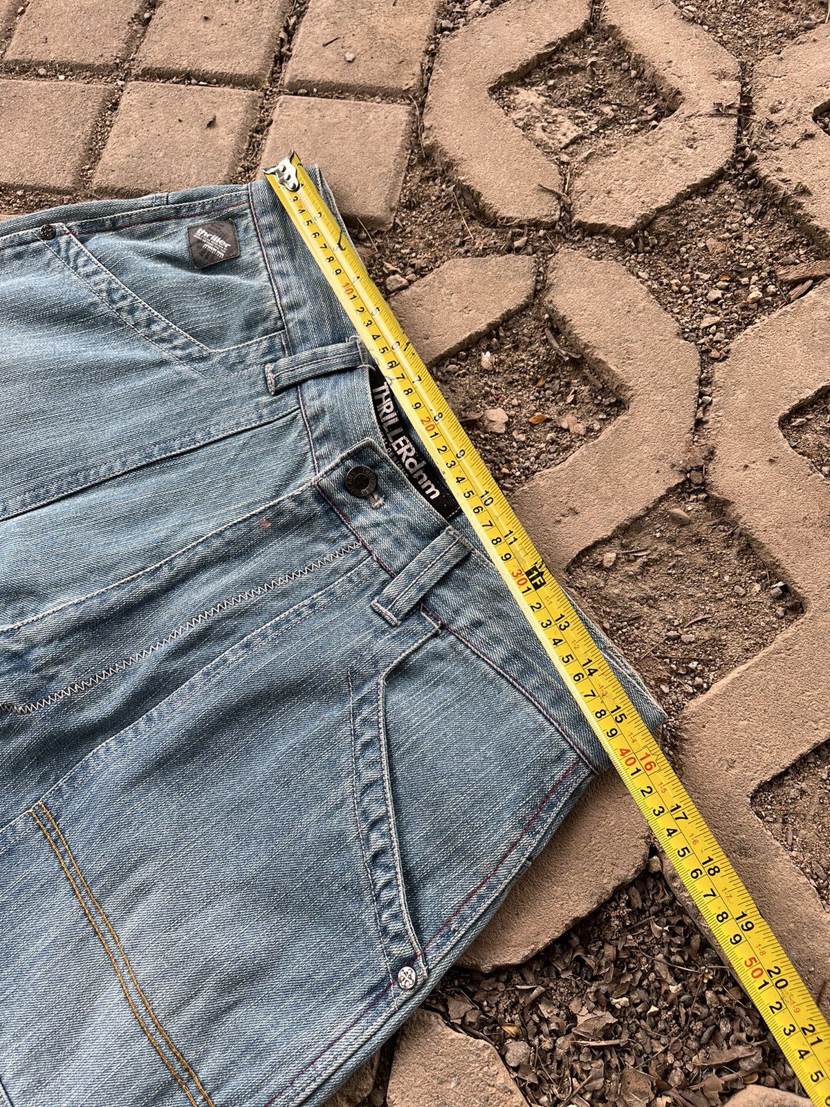 Japanese Brand × Vintage Baggy Jort Thriller Denim Size US 31 - 9 Thumbnail