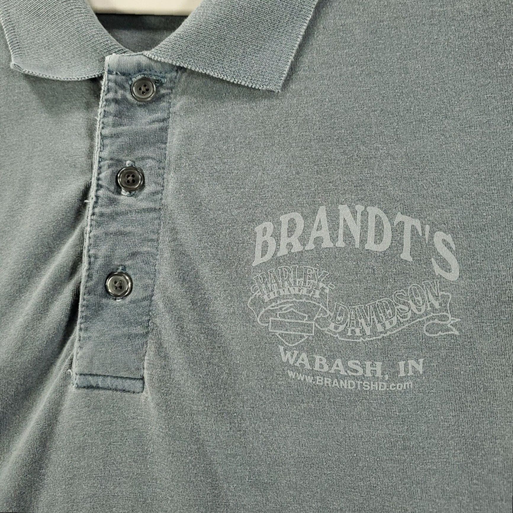 Harley Davidson Harley-Davidson Polo Shirt Mens 2XL Gray Blue Motorcycle Polo Brandt's Wabash In Size US XXL / EU 58 / 5 - 4 Thumbnail