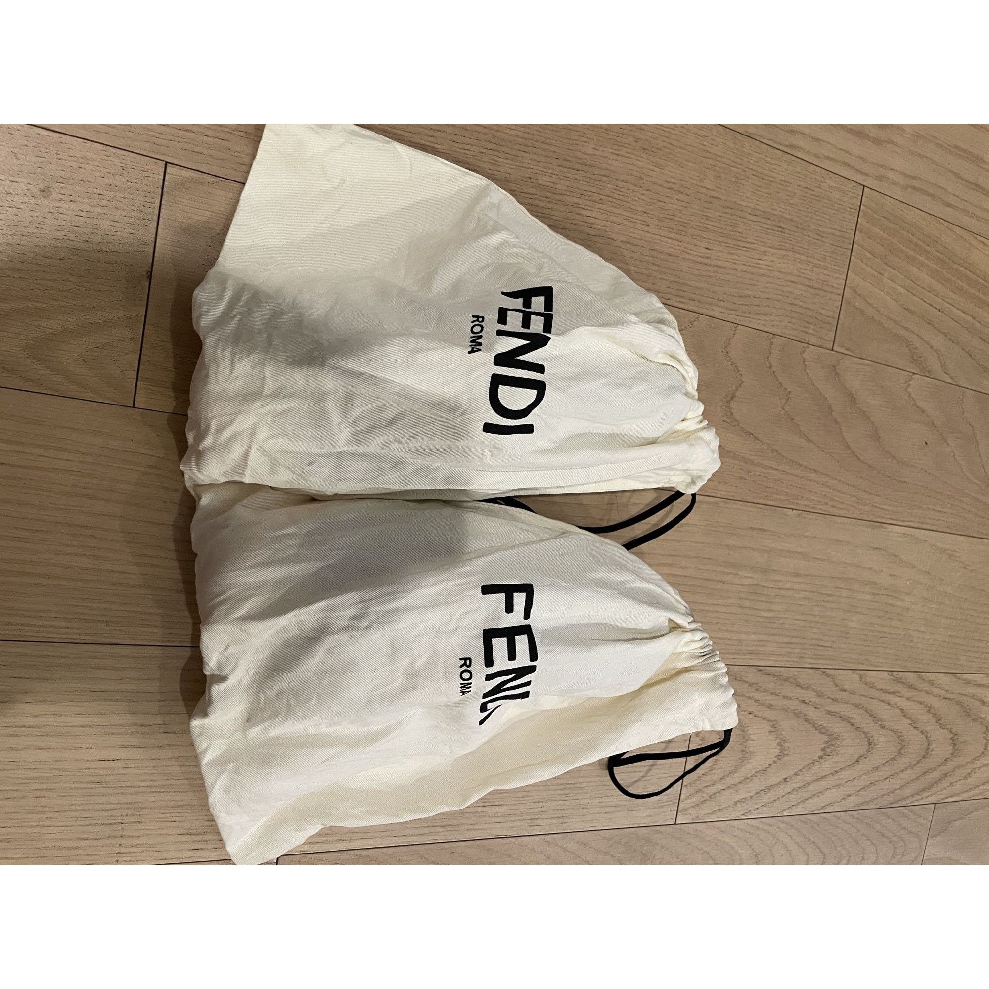 Fendi Fendi Black Leather Slip-On Sneakers With Lightning Bolt Des Size US 7 / EU 40 - 3 Thumbnail