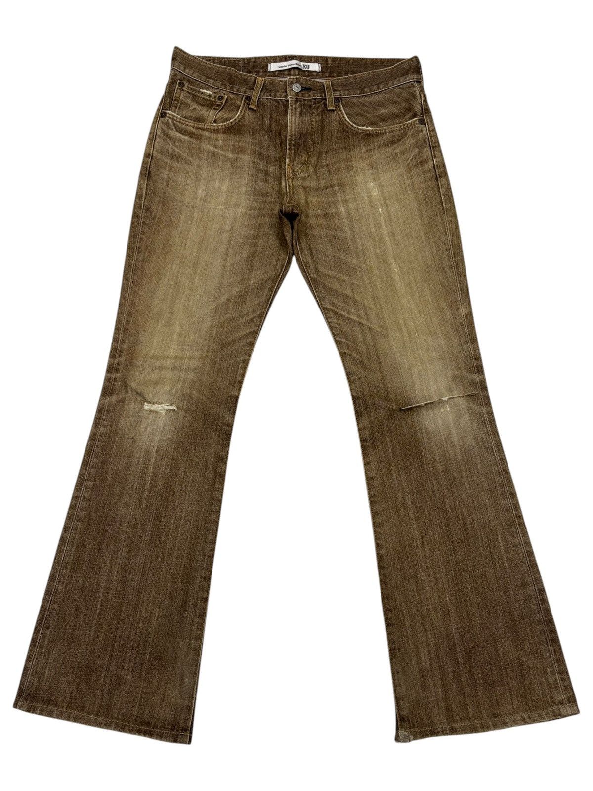 EDWIN EXCLUSIVE VINTAGE BROWN FLARE JEANS BOOTCUT DENIM 【EDWIN 
