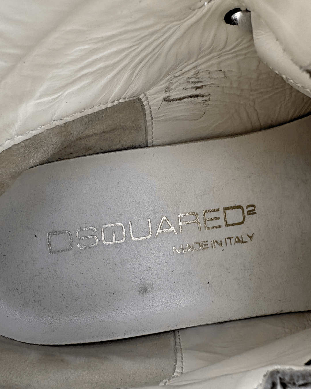 Dsquared2 DSQUARED2 | Distressed Leather Velcro High-Top Sneakers Size US 8 / EU 41 - 8 Thumbnail