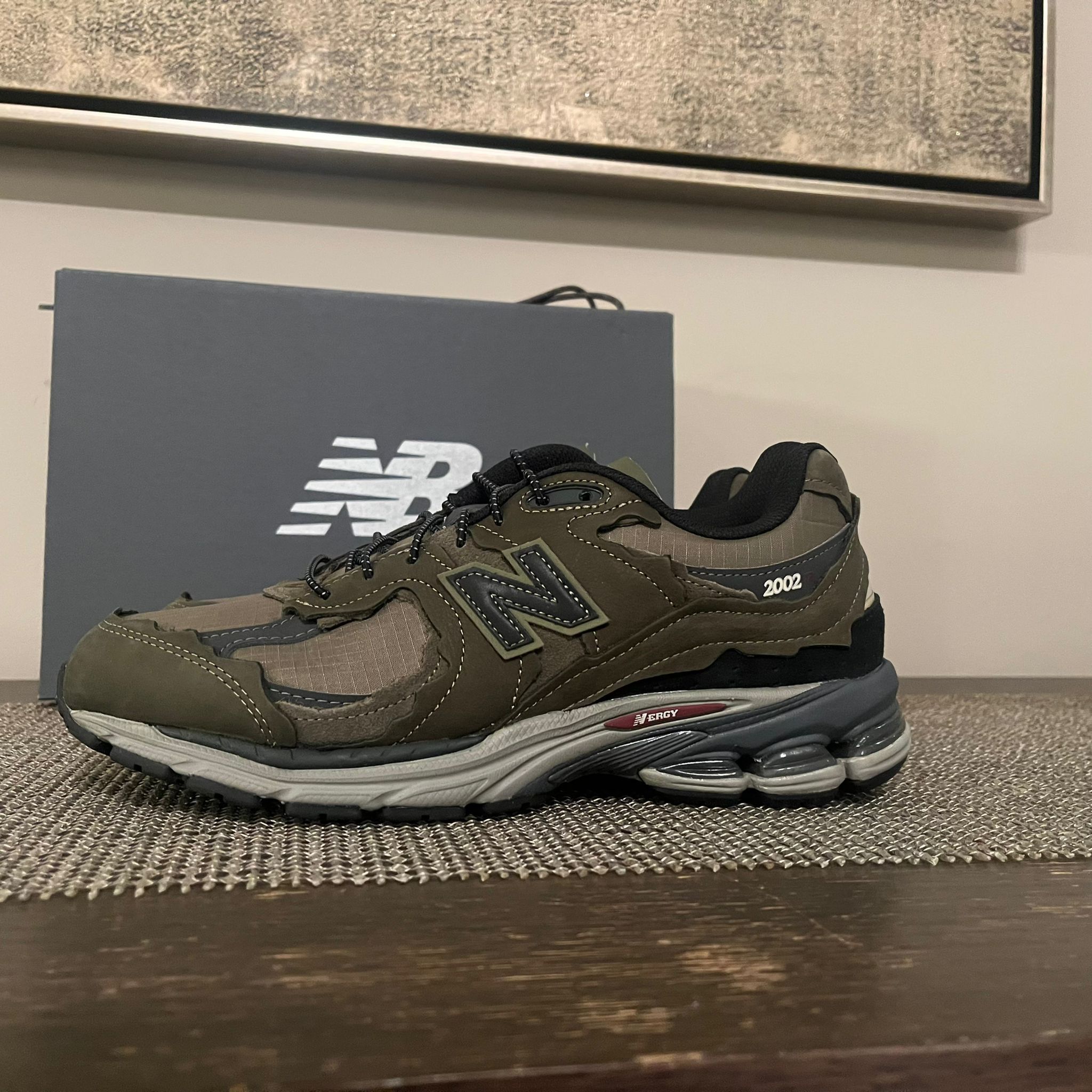 New Balance Q.2 2002 Protection Pack Sneakers in Khaki Green Size US 9.5 / EU 42-43 - 4 Thumbnail