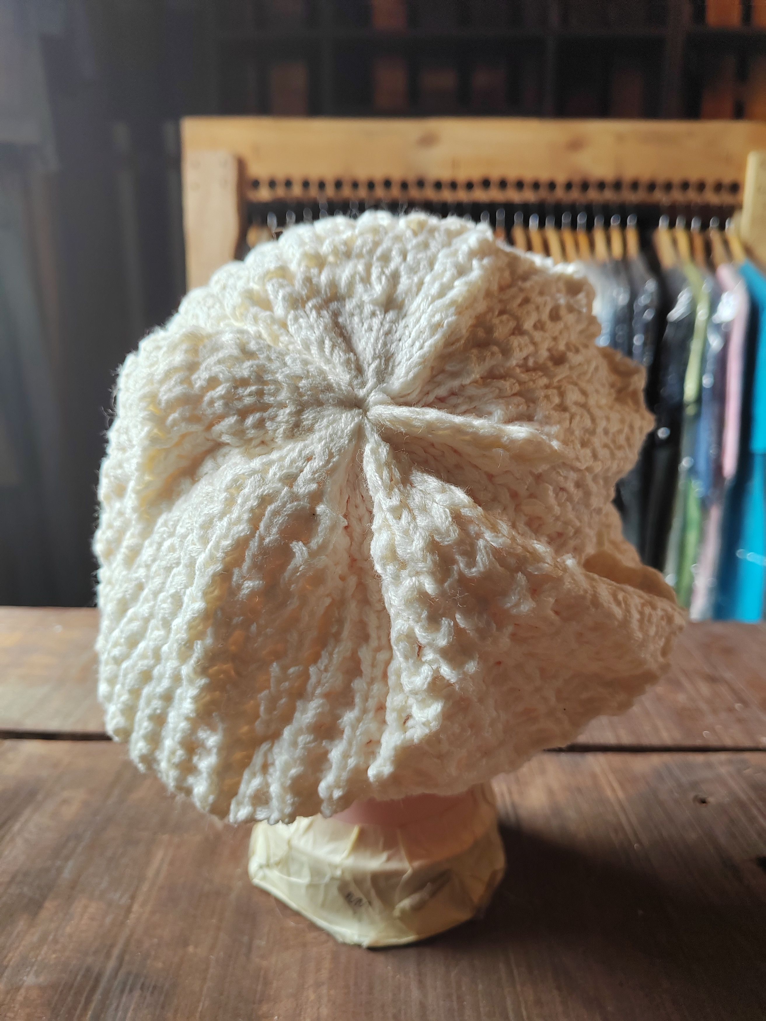 Japanese Brand Vintage Crochet Knitted handmade Beanie Snowcap Size ONE SIZE - 4 Thumbnail