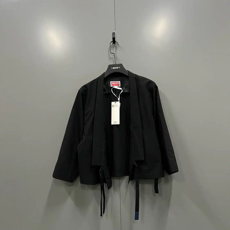 Kenzo Kenzo Black Cotton Women's Jacket for Spring Autumn 0089 Size M / US 6-8 / IT 42-44 - 1 Thumbnail
