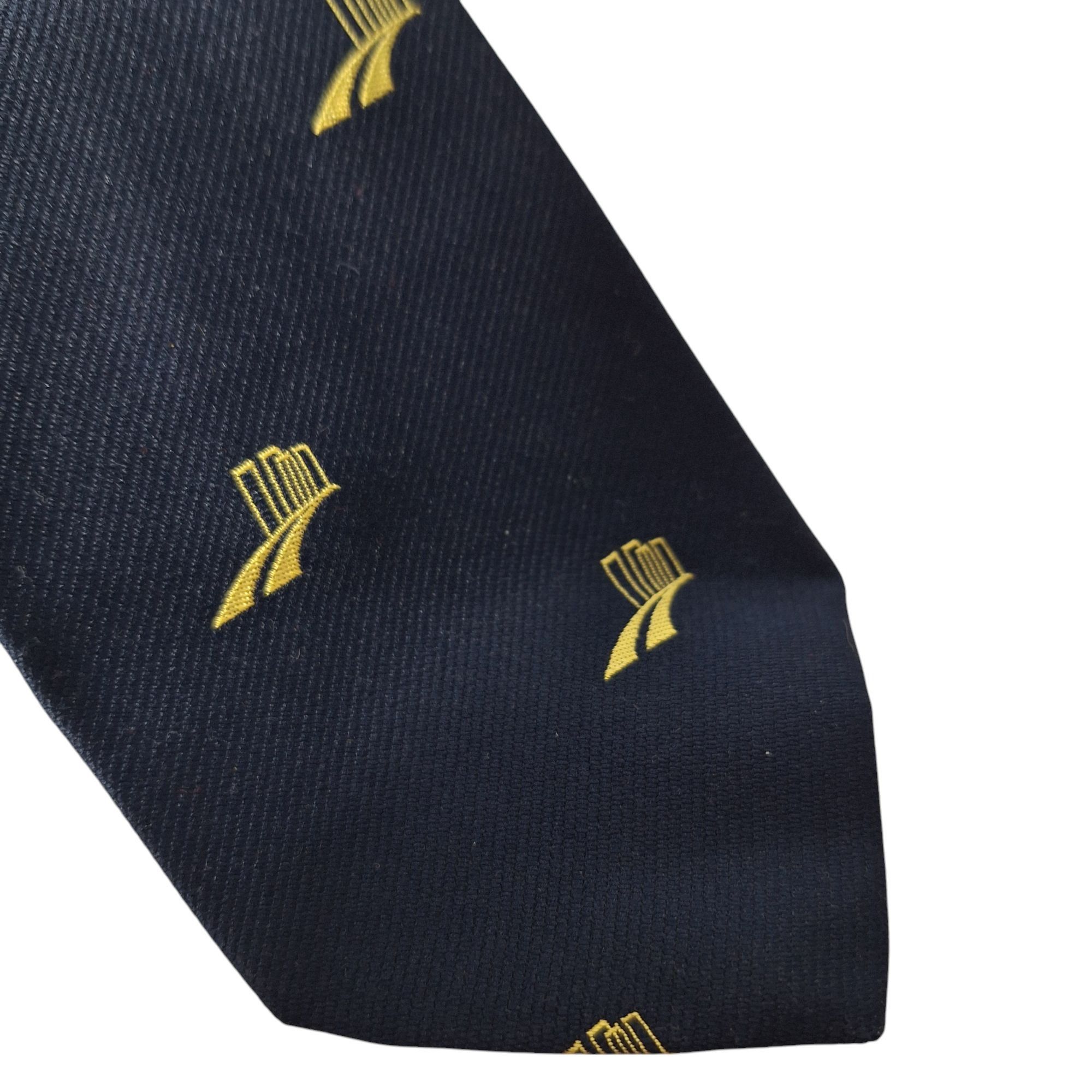 Other Vintage Prince Consort Mens Tie Navy Blue Yellow Skyline Cit Size ONE SIZE - 3 Thumbnail