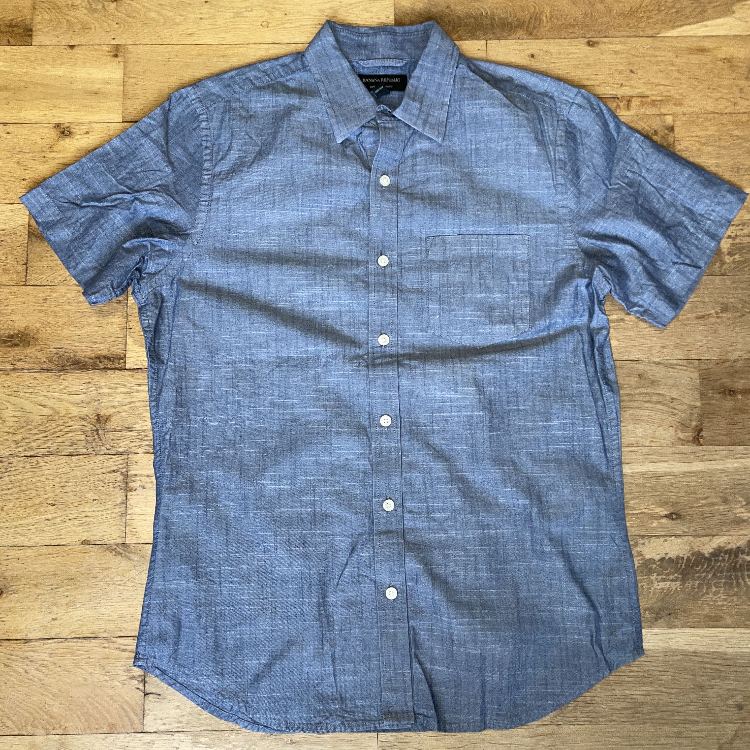 Banana Republic Banana Republic Men's Fashion Shirt Sofh Wash Slim Size S Size US S / EU 44-46 / 1 - 1 Thumbnail