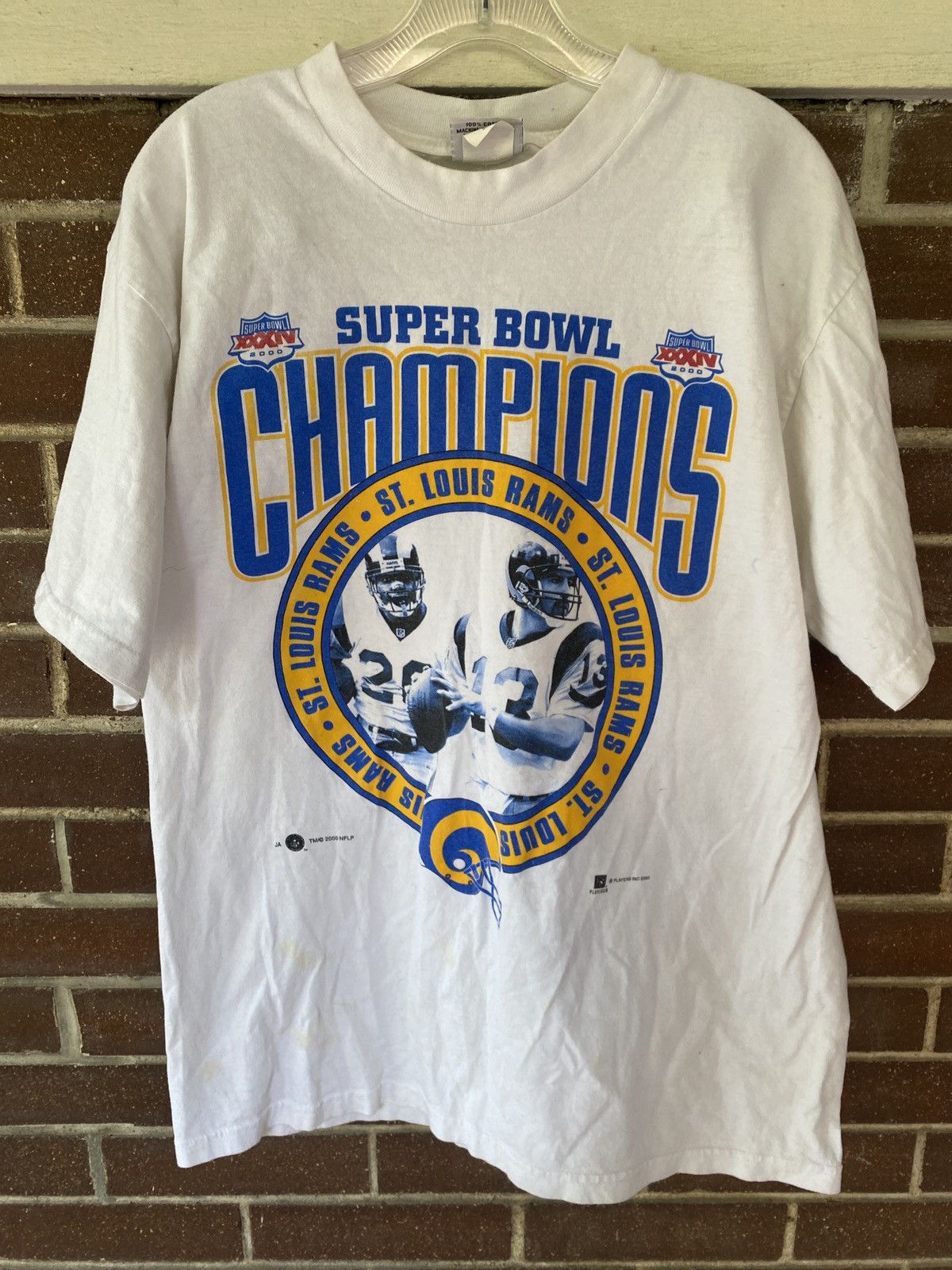 Y2K St. Louis Rams Super Bowl XXXIV Champs 2000 t-shirt Large