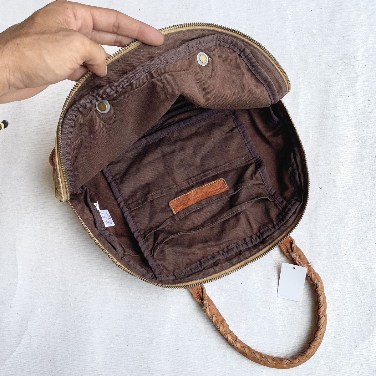 Japanese Brand × Leather Vintage Japan Leather Mini Handbag Size ONE SIZE - 9 Thumbnail