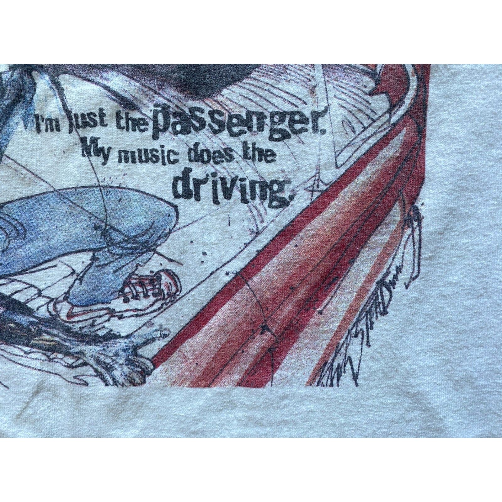 Gildan VINTAGE Sony Xplod Ralph Steadman T Shirt White Men XL My Music Does The Driving Mens Shirts White XL Sony Xplod Steadman Size US XL / EU 56 / 4 - 5 Thumbnail