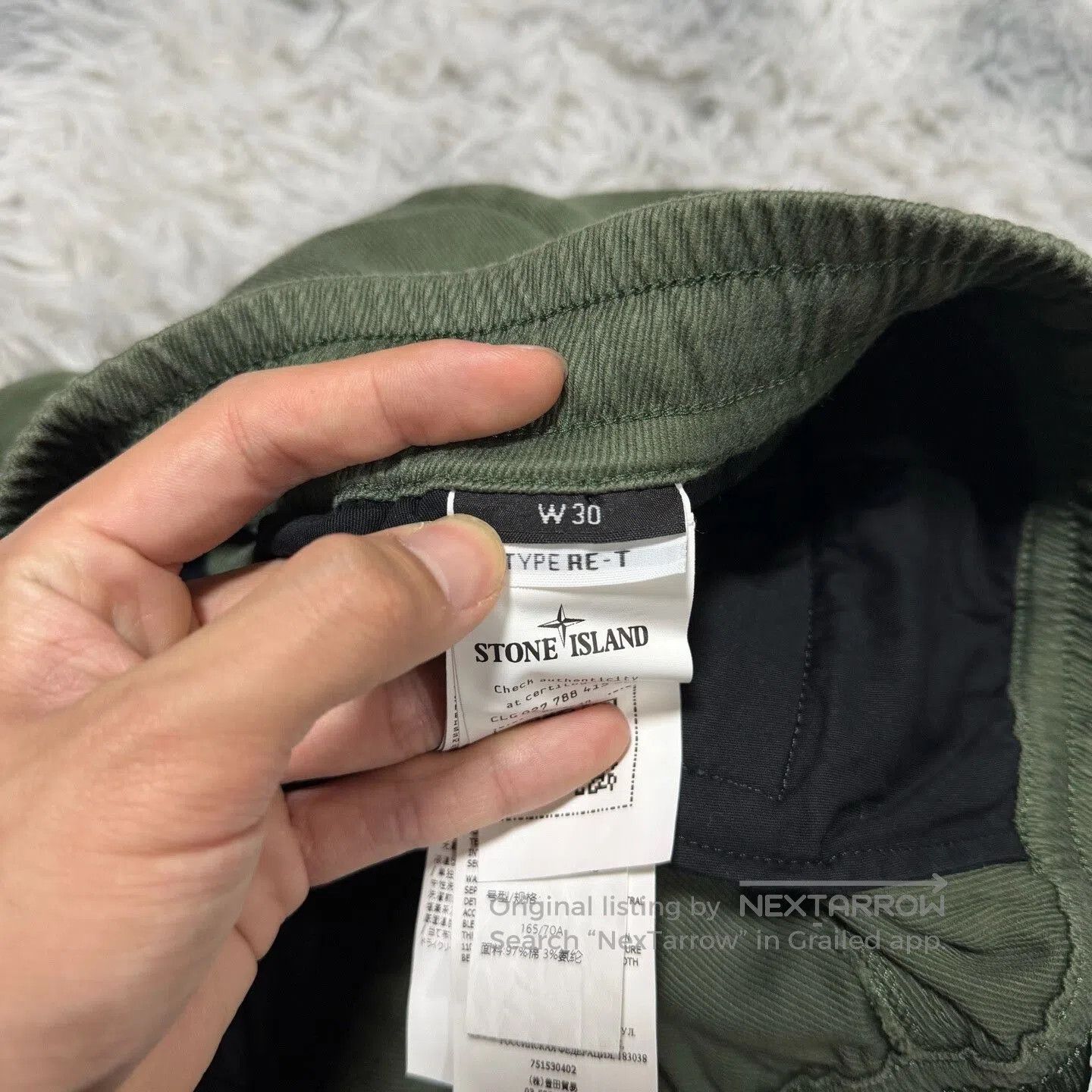 Stone Island Stone Island Green Cargo Straight-Leg Pants W30. Size US 30 / EU 46 - 7 Thumbnail