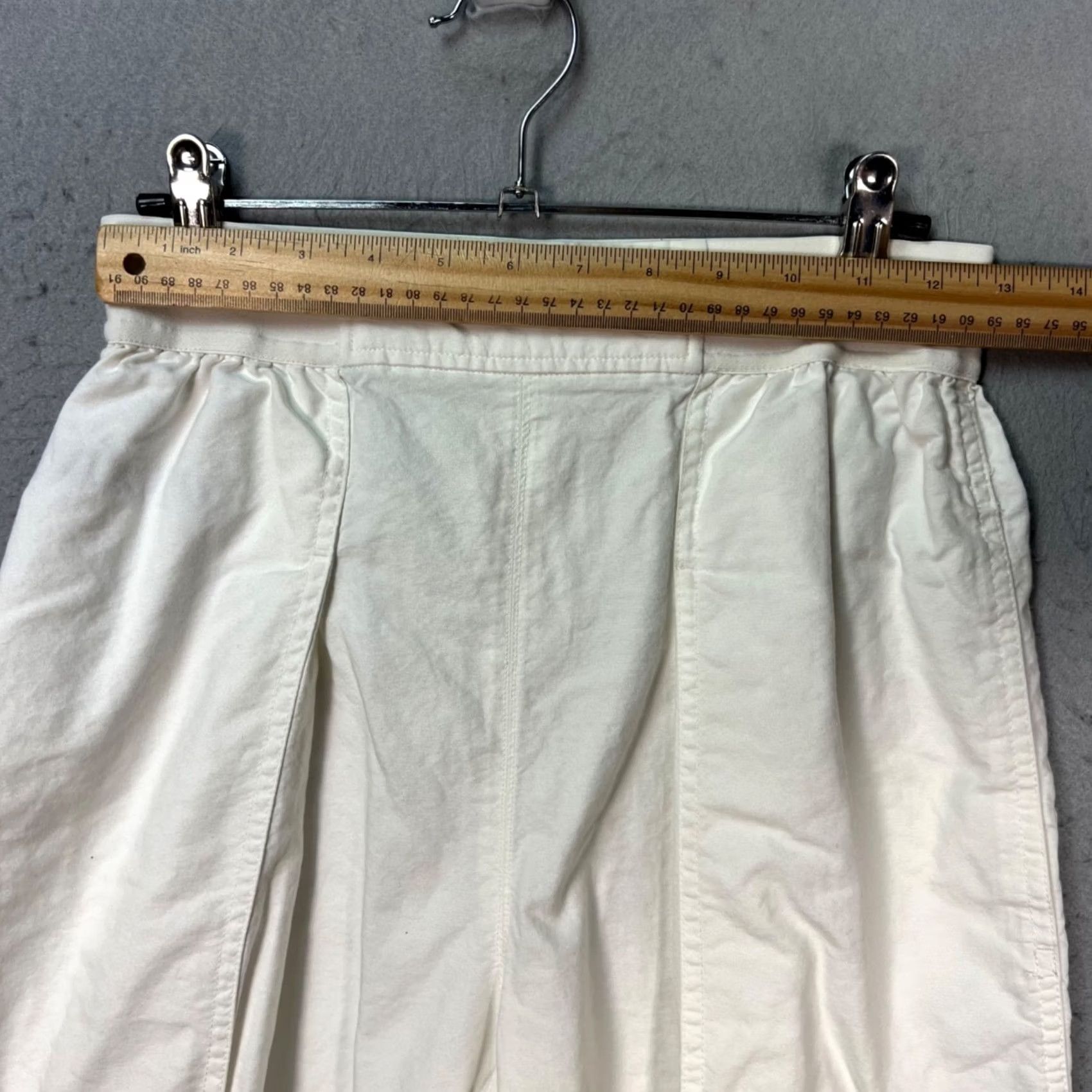 Uniqlo Uniqlo Womens Medium High-Waisted Wide-Leg White Pants Size 32" / US 10 / IT 46 - 4 Thumbnail