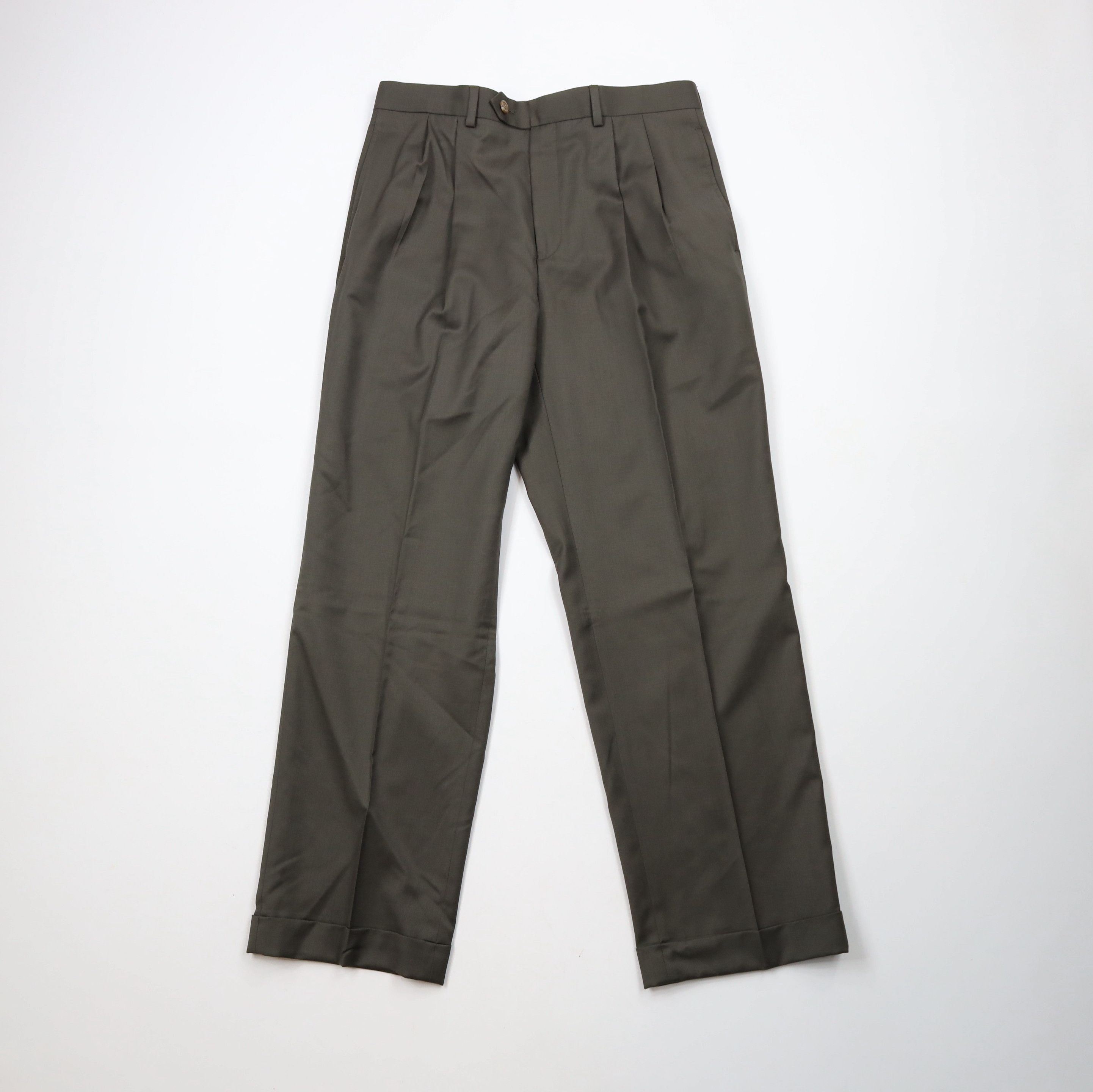 Ralph Lauren Vintage 90s Ralph Lauren Cashmere Wide Leg Chino Pants Green Size US 32 / EU 48 - 1 Thumbnail