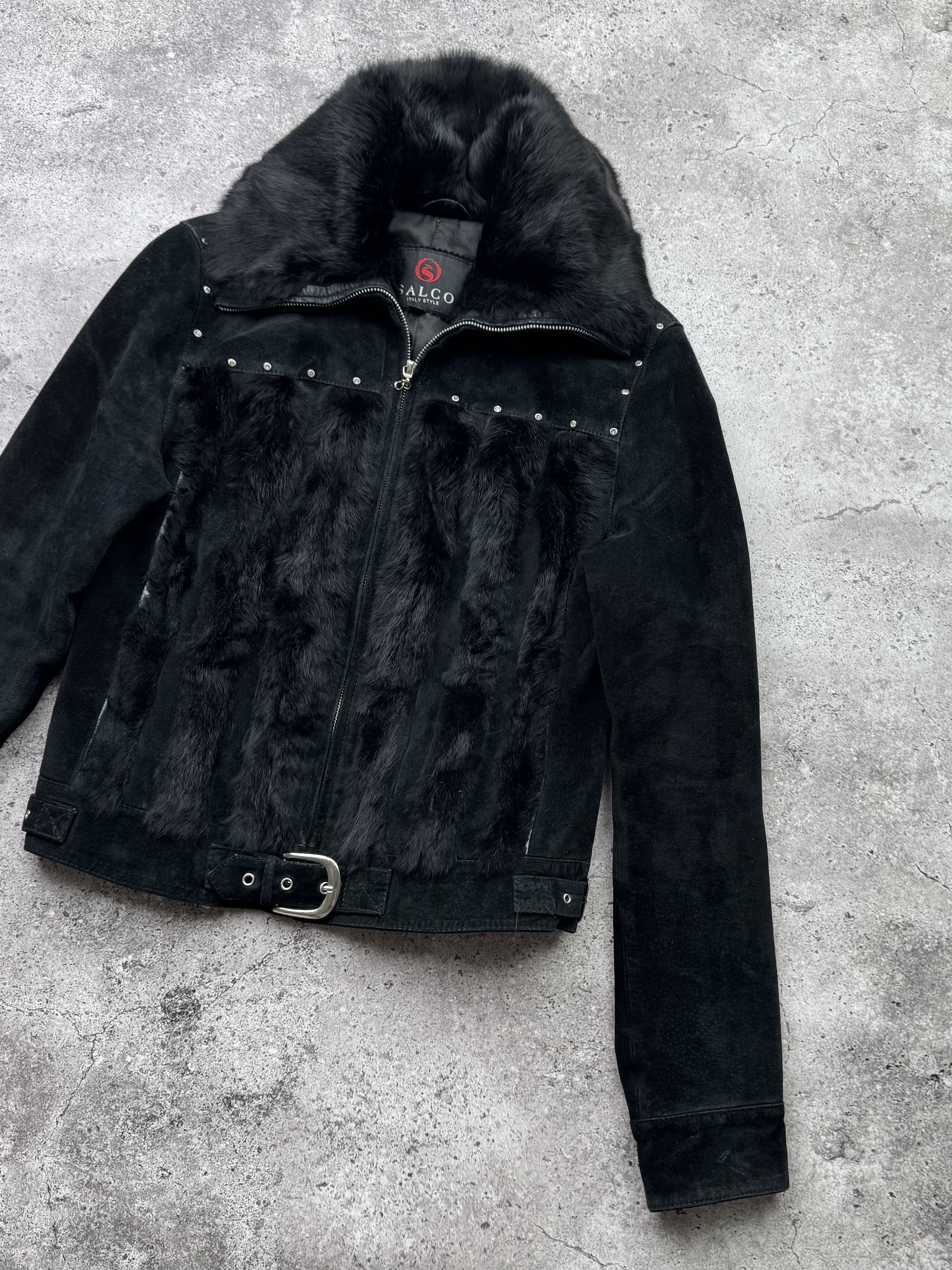 Japanese Brand Vintage Real Fur/Suede Cropped Jacket C418(V233) Size S / US 4 / IT 40 - 3 Thumbnail