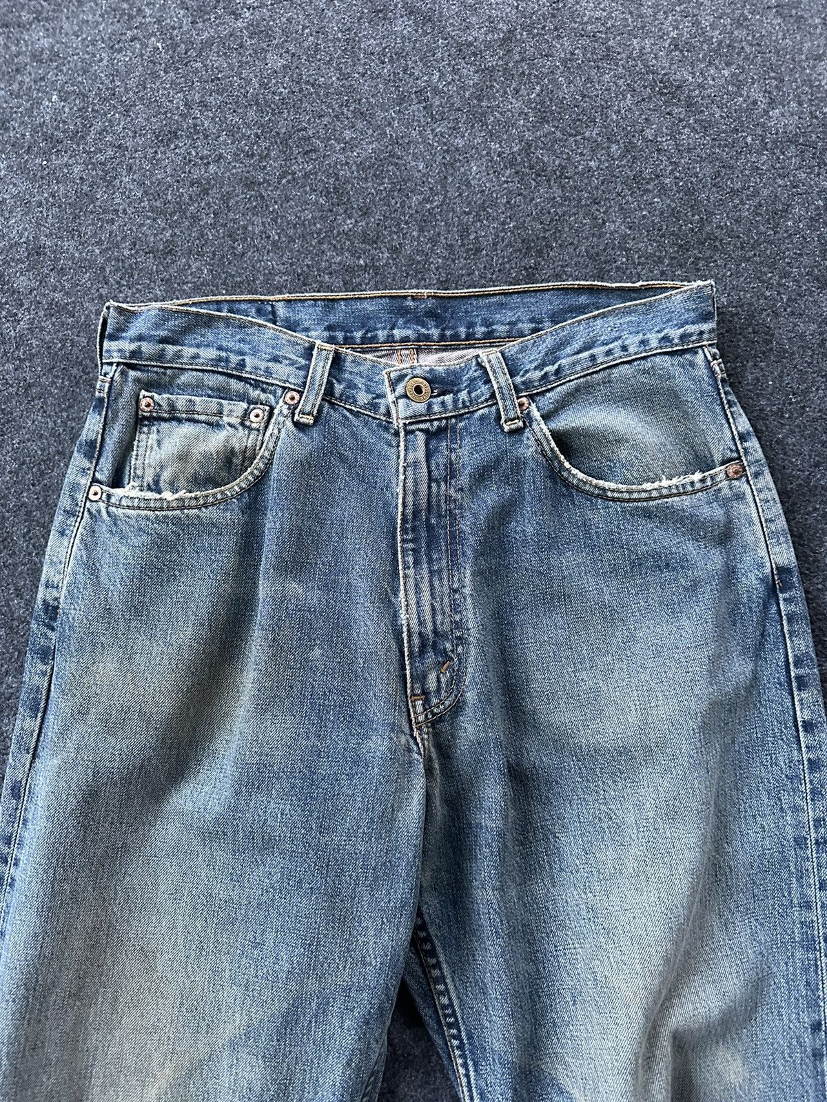 Levi's Vintage 90s Levis 504 Worn Dirty Denim 32x33 D168 Size US 32 / EU 48 - 3 Thumbnail
