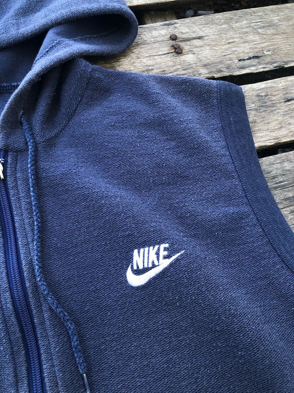 Nike × Vintage Vintage 90s Nike Zipper Vest Hoodie Size US M / EU 48-50 / 2 - 5 Thumbnail