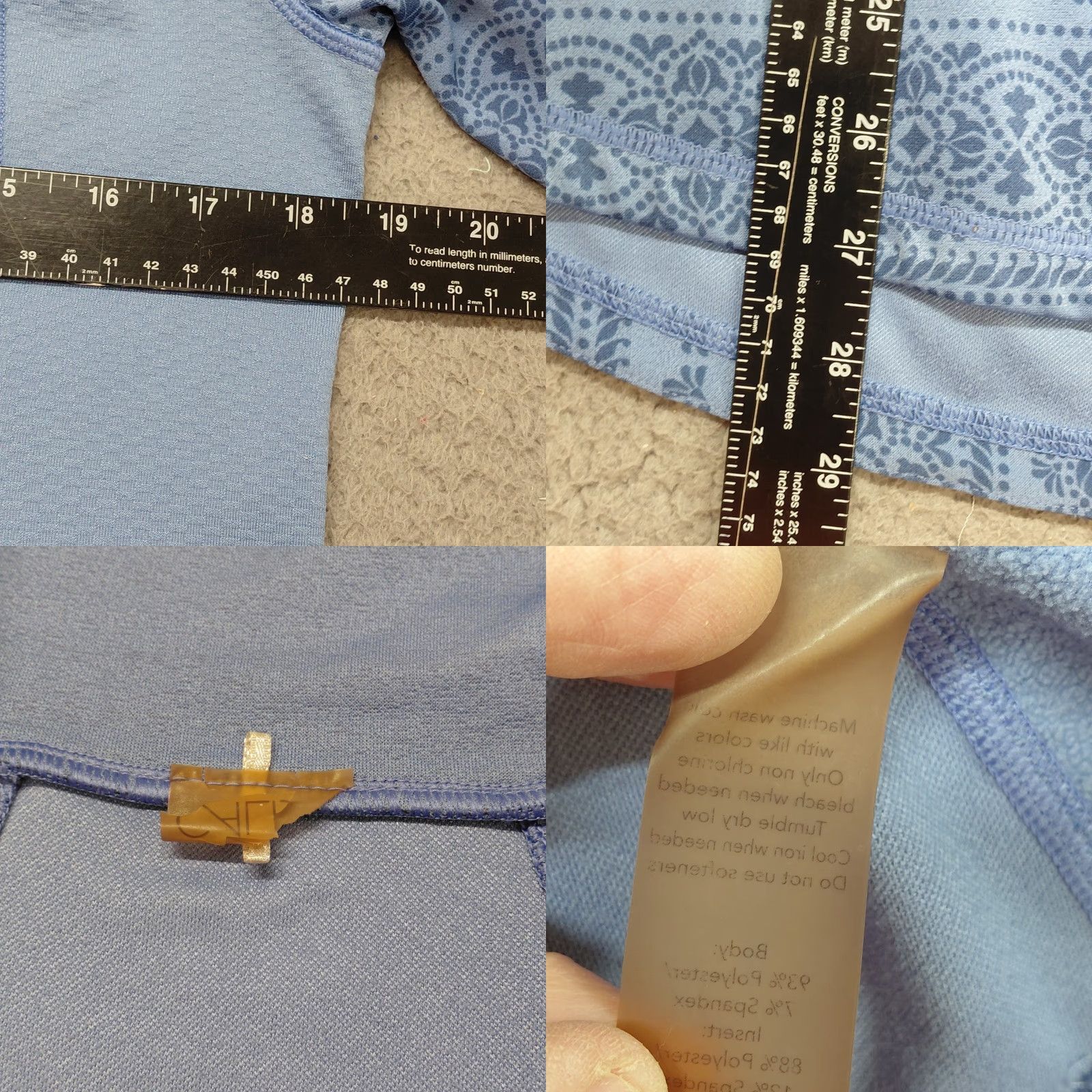 Vintage CALIA by Carrie Underwood Jacket Women's Medium Blue High Neck Quarter Zip Athletic Sports Shirts? Size M / US 6-8 / IT 42-44 - 8 Thumbnail
