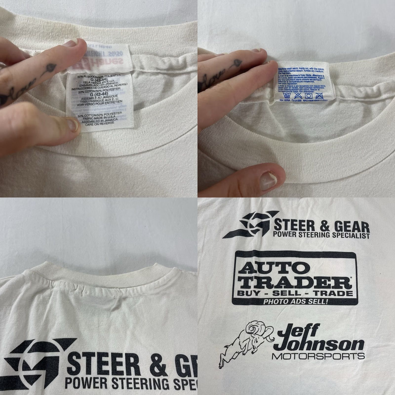 Hanes VINTAGE Hanes T-Shirt Short Sleeve Men L White 1990s Chrysler Classic Graphic MOPAR 90s Shirt Mens Size US L / EU 52-54 / 3 - 9 Thumbnail