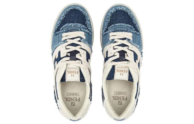 Fendi o1s1wg110126 Match Low Top in Blue Denim/White Size US 9 / EU 42 - 2 Thumbnail