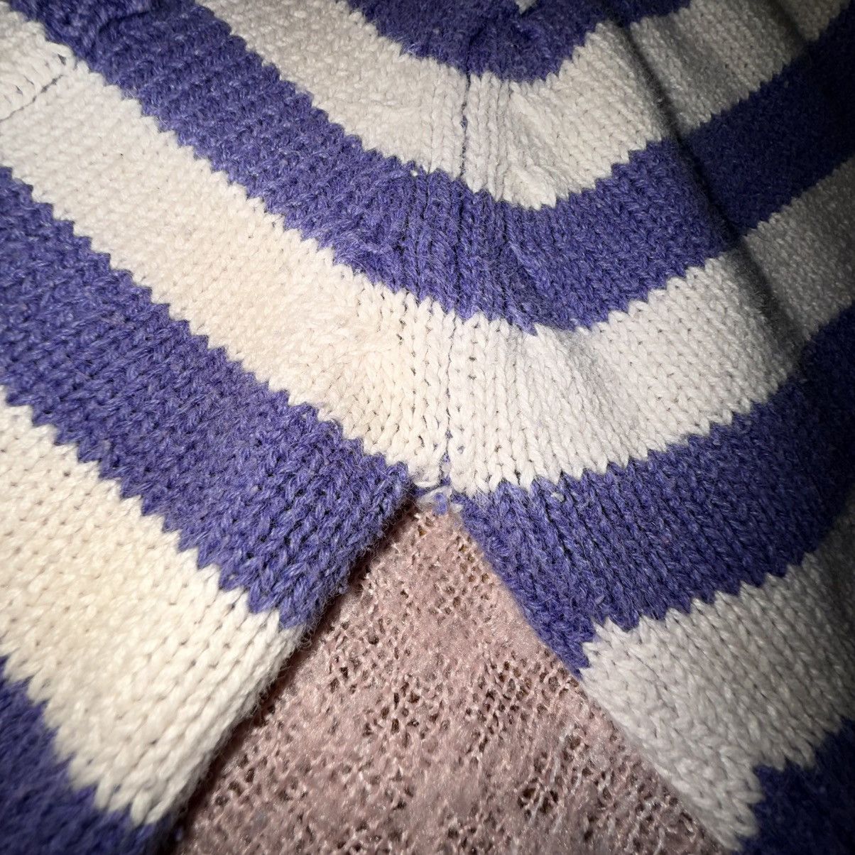 Other 80s Conspiracy Archive Shaker Knit Striped Mock Neck Purple Size L / US 10 / IT 46 - 8 Thumbnail