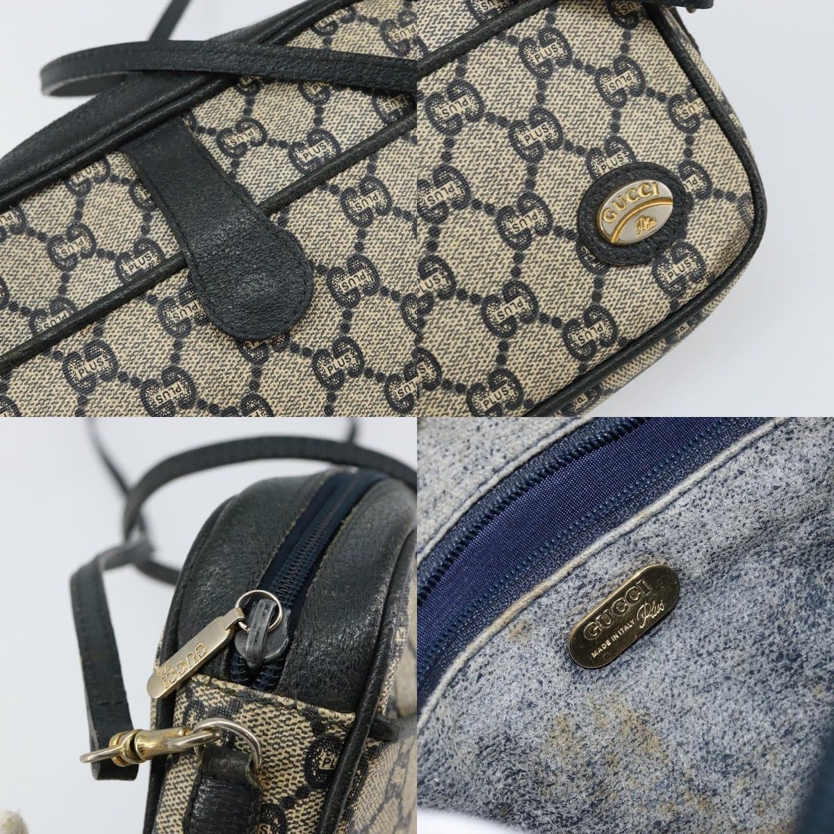 Gucci GUCCI GG Plus Supreme Shoulder Bag Pvc Navy Gold Size ONE SIZE - 11 Thumbnail