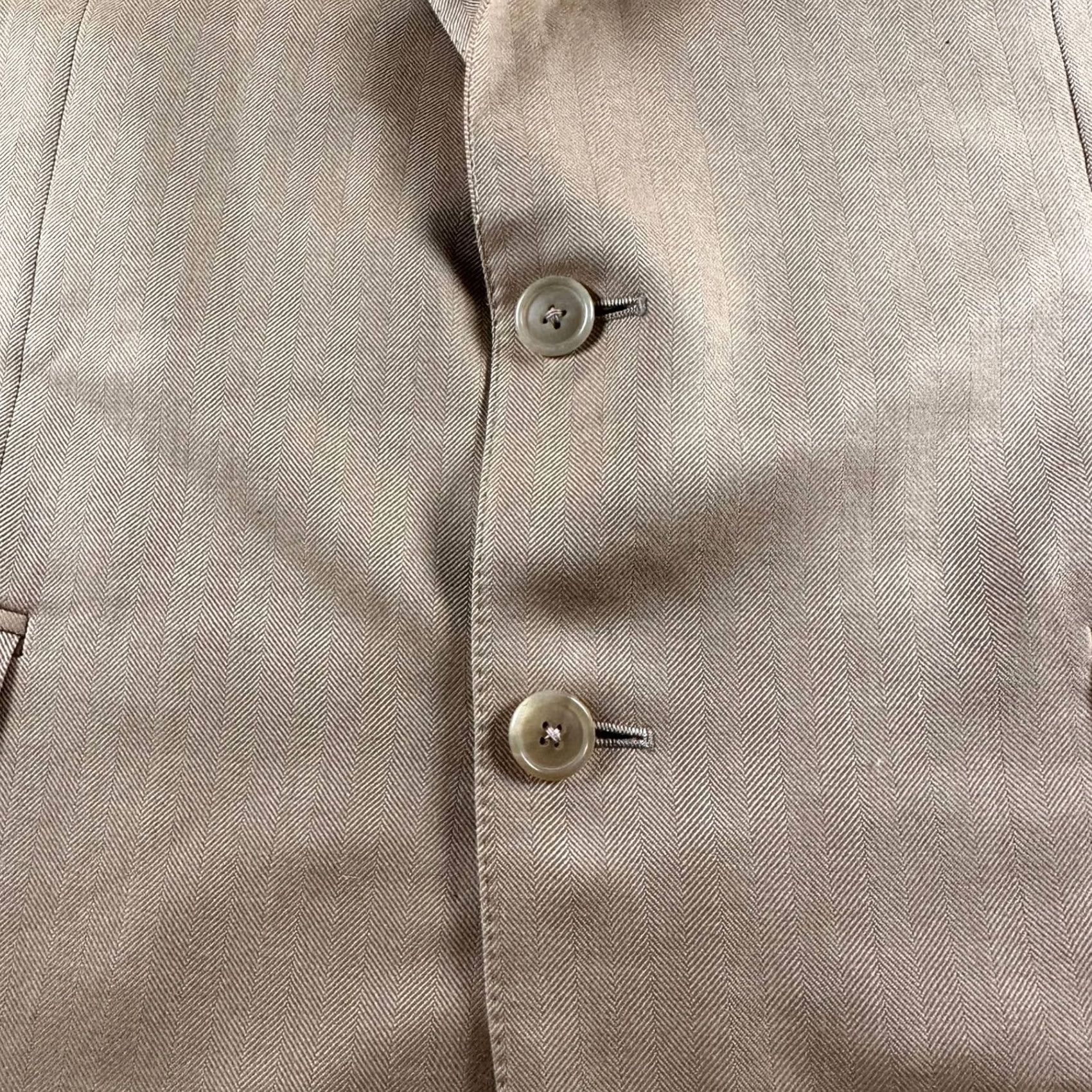Ermenegildo Zegna Ermenegildo Zegna Sport Coat Mens 54 Camel Pure Cashmere Herringbone Italy Made Size US L / EU 52-54 / 3 - 3 Thumbnail