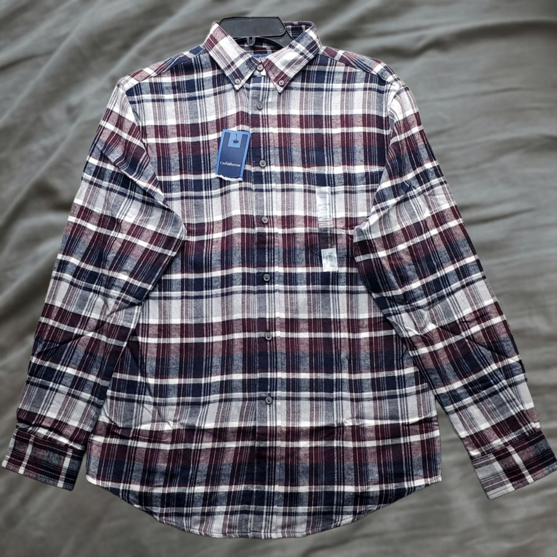 Croft & Barrow Croft & Barrow Mens Flannel Shirt Multi Plaid Long Sleeve Button-Down M Size US M / EU 48-50 / 2 - 1 Thumbnail