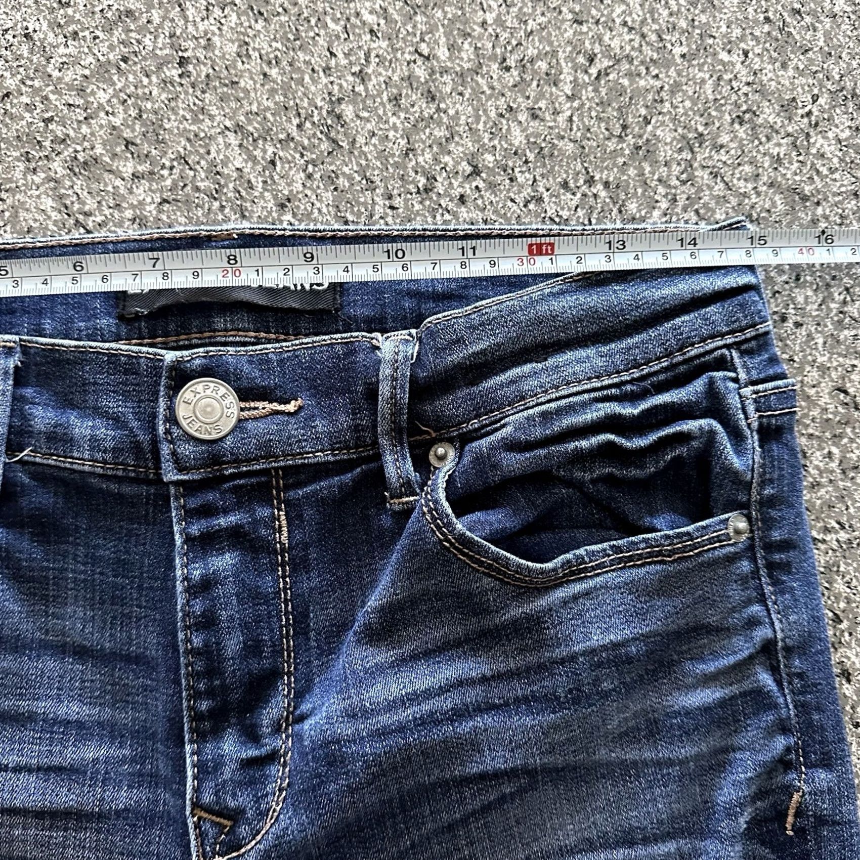 Express Express Jeans Womens 8 29x24 Mid Rise Cropped Denim Blue 5-Pocket Stretch N/A Size 29" - 6 Thumbnail