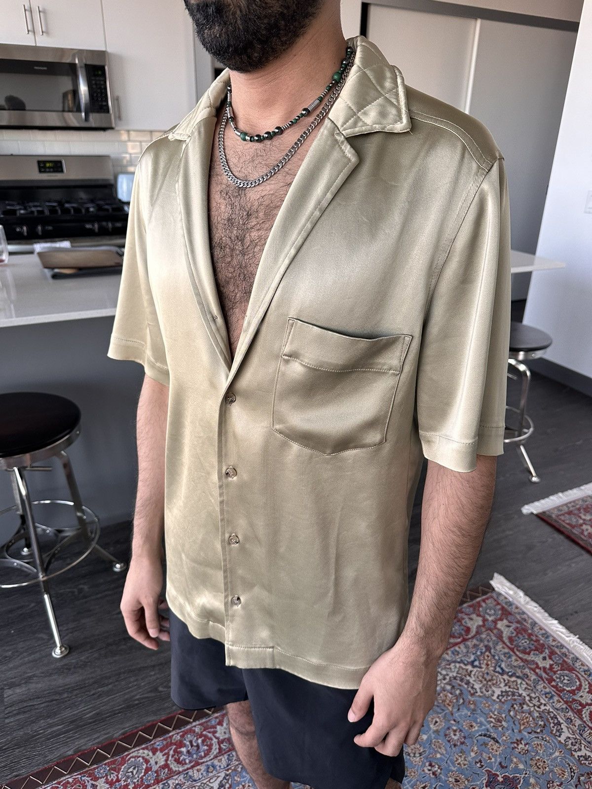 Nanushka Nanushka Green Short Sleeve Shirt Size US S / EU 44-46 / 1 - 6 Thumbnail