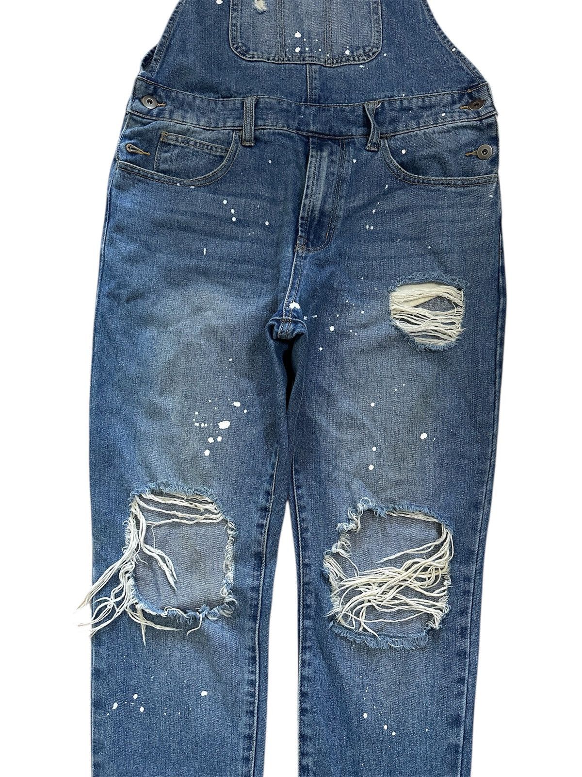 Forever 21 × Vintage FOREVER 21 Distressed Denim Overall Size US 31 - 6 Thumbnail