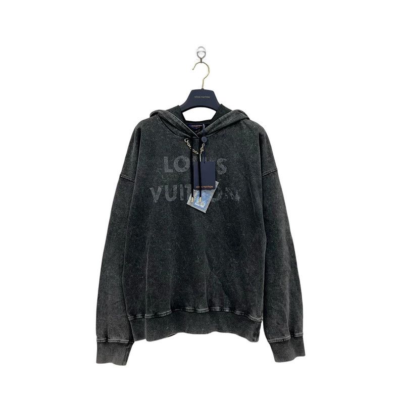 Louis Vuitton Washed Old Letter Print Hoodie