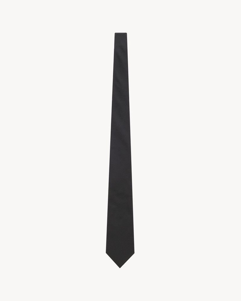 Saint Laurent Paris o1s1wg110126 811403 Size: L / Wide Tie Striped Silk Jacquard Size ONE SIZE - 1 Thumbnail