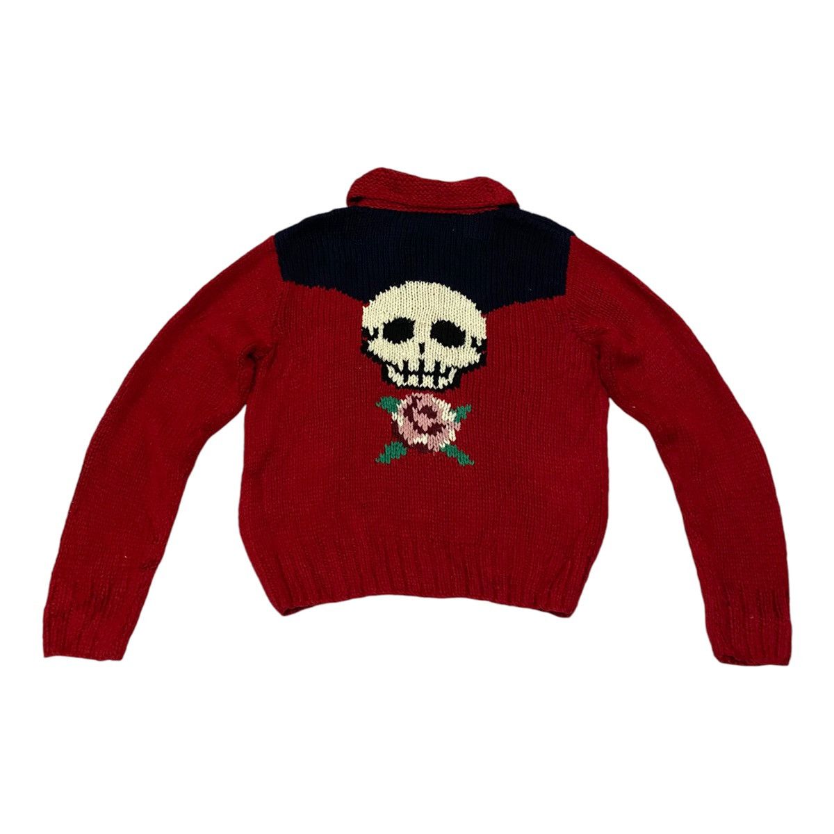 If Six Was Nine × Japanese Brand 🇯🇵 At-Water Skulls Zipper Knit Sweater (C3) Size US M / EU 48-50 / 2 - 2 Thumbnail