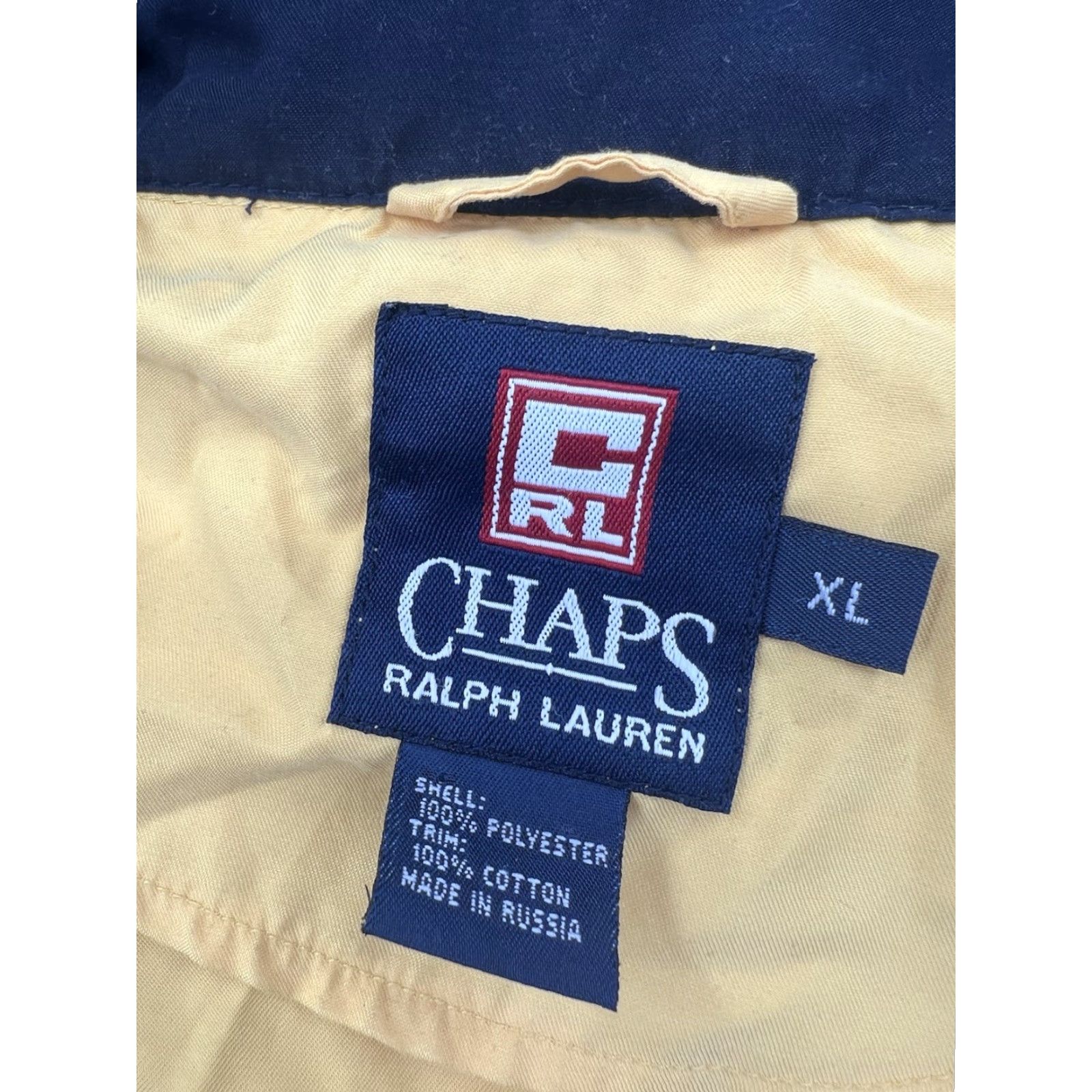 Chaps VINTAGE Chaps Ralph Lauren Yellow Black Pullover Jacket XL Men Windbreaker Hooded Stand-Up Collar Solid Size US XL / EU 56 / 4 - 5 Thumbnail